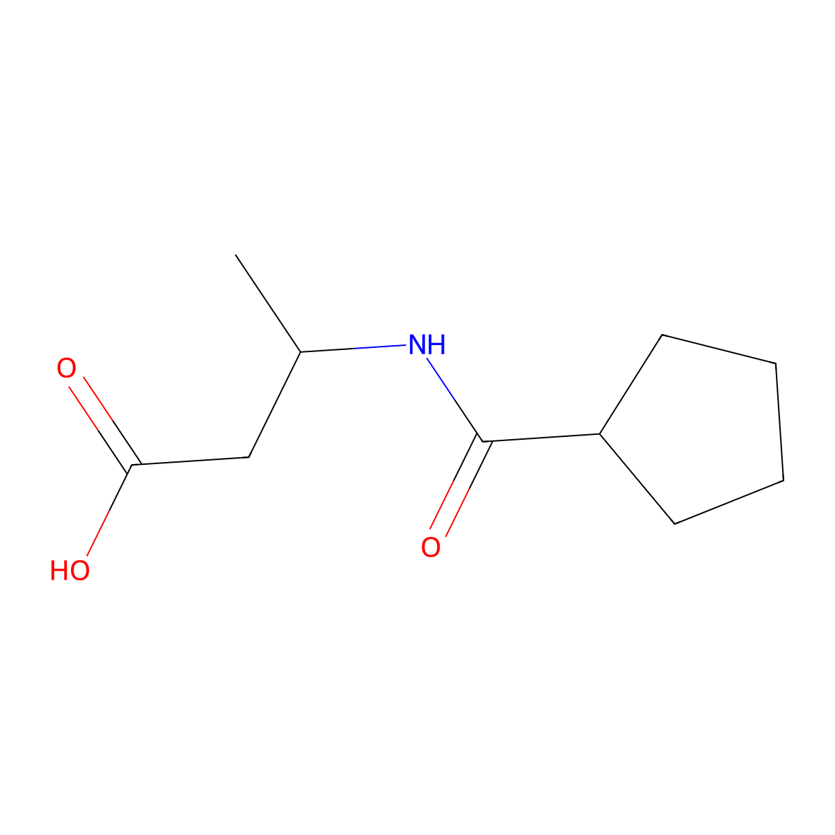 3-(Cyclopentylformamido)butanoic acid molecular structure, CAS 1099132-22-5