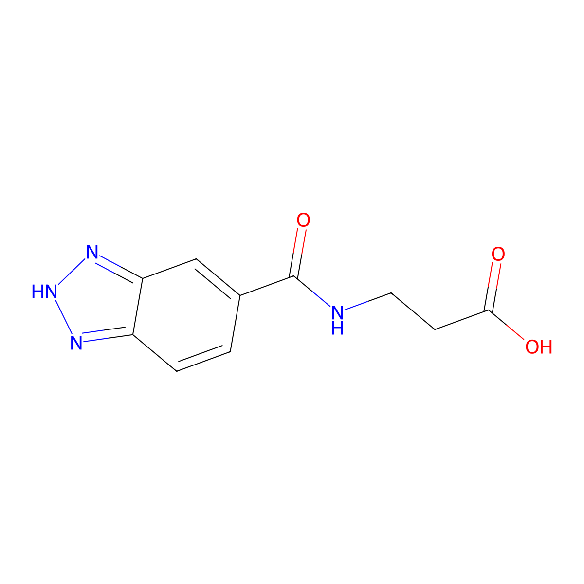 3-(1H-1,2,3-benzotriazol-5-ylformamido)propanoic acid molecular structure, CAS 1099152-06-3