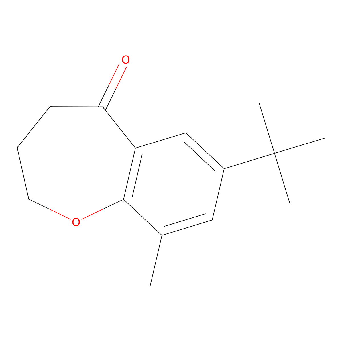 7-Tert-butyl-9-methyl-2,3,4,5-tetrahydro-1-benzoxepin-5-one molecular structure, CAS 1099155-59-5