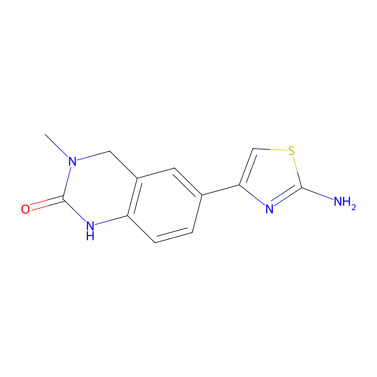 6-(2-Amino-1,3-thiazol-4-yl)-3-methyl-1,2,3,4-tetrahydroquinazolin-2-one molecular structure, CAS 109916-22-5