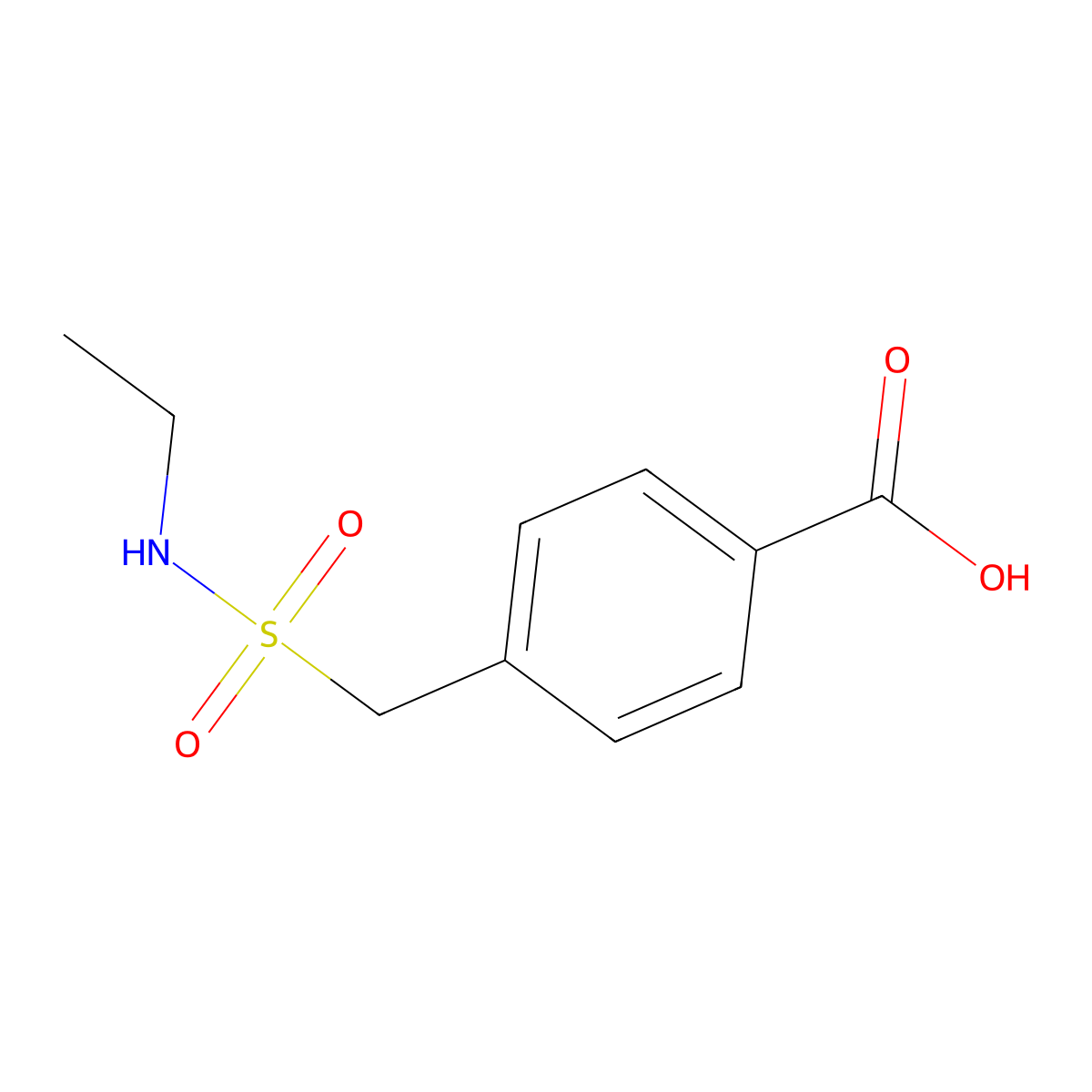 4-[(Ethylsulfamoyl)methyl]benzoic acid molecular structure, CAS 1099184-28-7