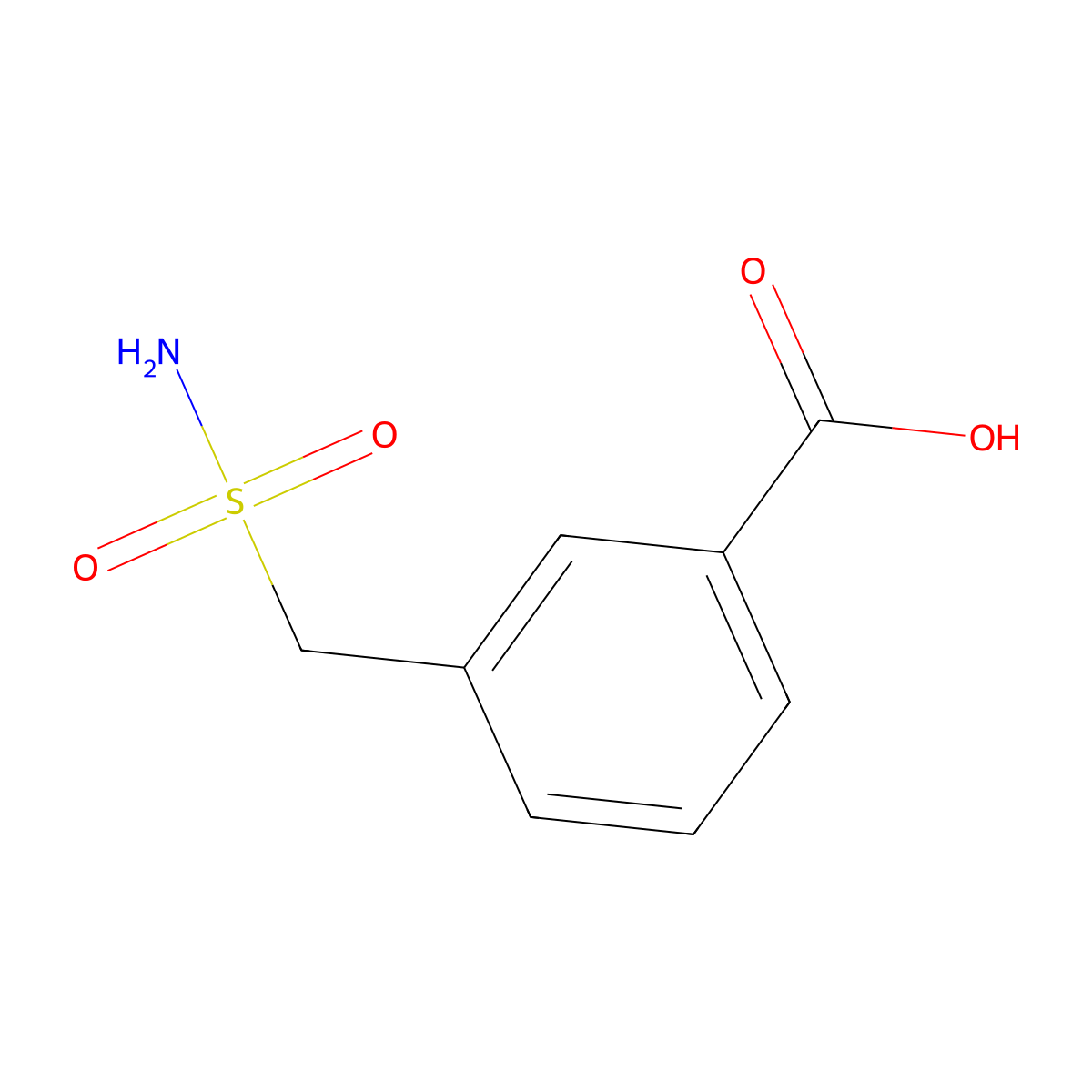 3-(Sulfamoylmethyl)benzoic acid molecular structure, CAS 1099184-83-4
