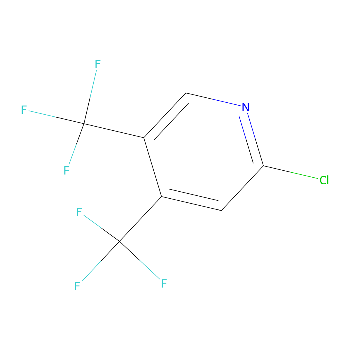 2-Chloro-4,5-bis(trifluoromethyl)pyridine molecular structure, CAS 109919-25-7