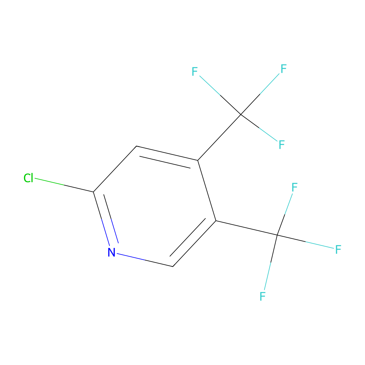 2-Chloro-4,5-bis(trifluoromethyl)pyridine molecular structure, CAS 109919-25-7