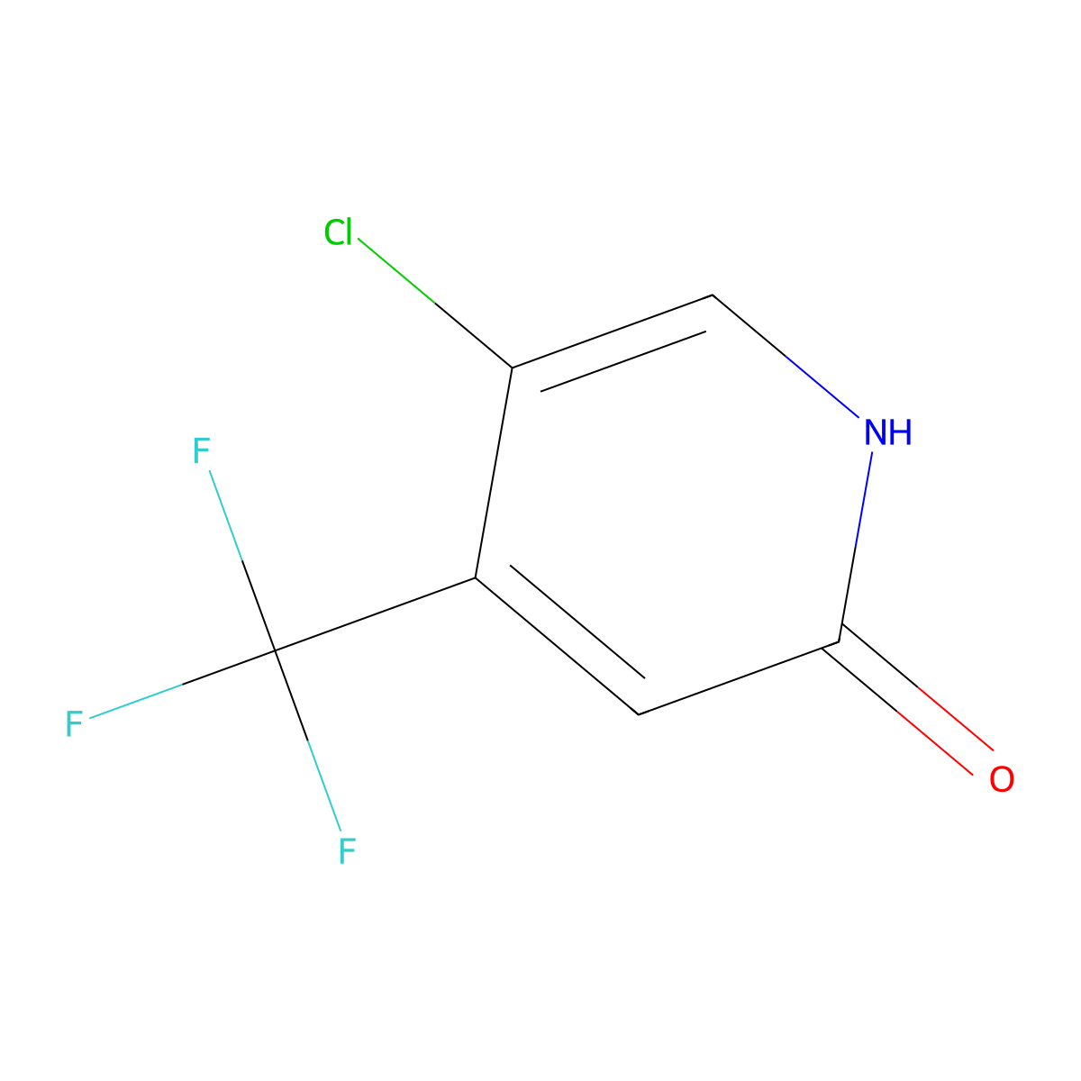 5-Chloro-4-trifluoromethyl-pyridin-2-OL molecular structure, CAS 109919-31-5