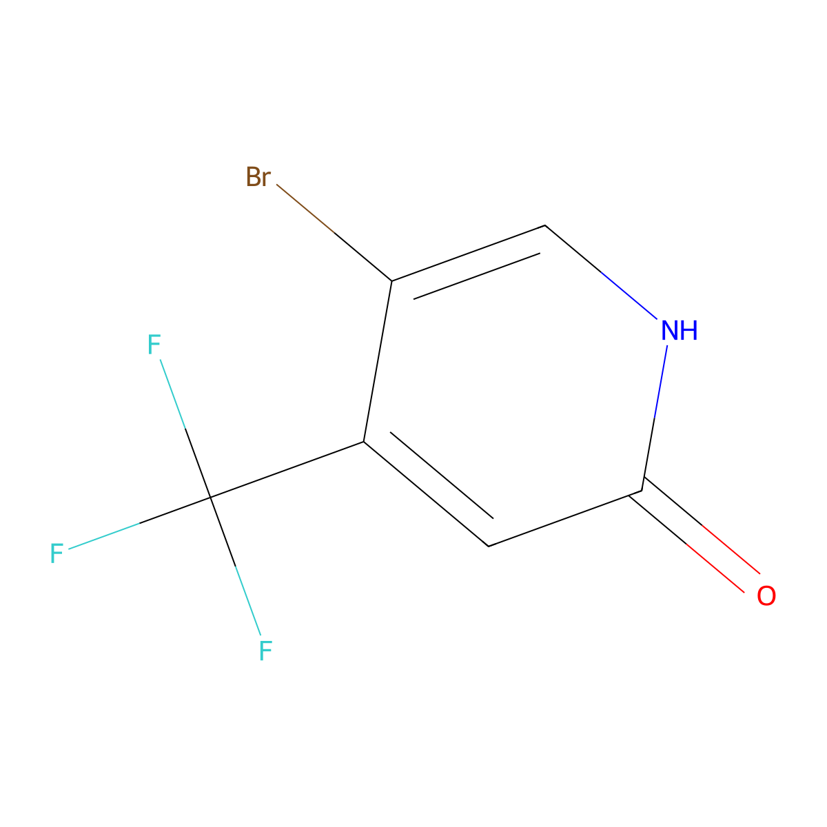 5-Bromo-4-(trifluoromethyl)pyridin-2-ol molecular structure, CAS 109919-32-6