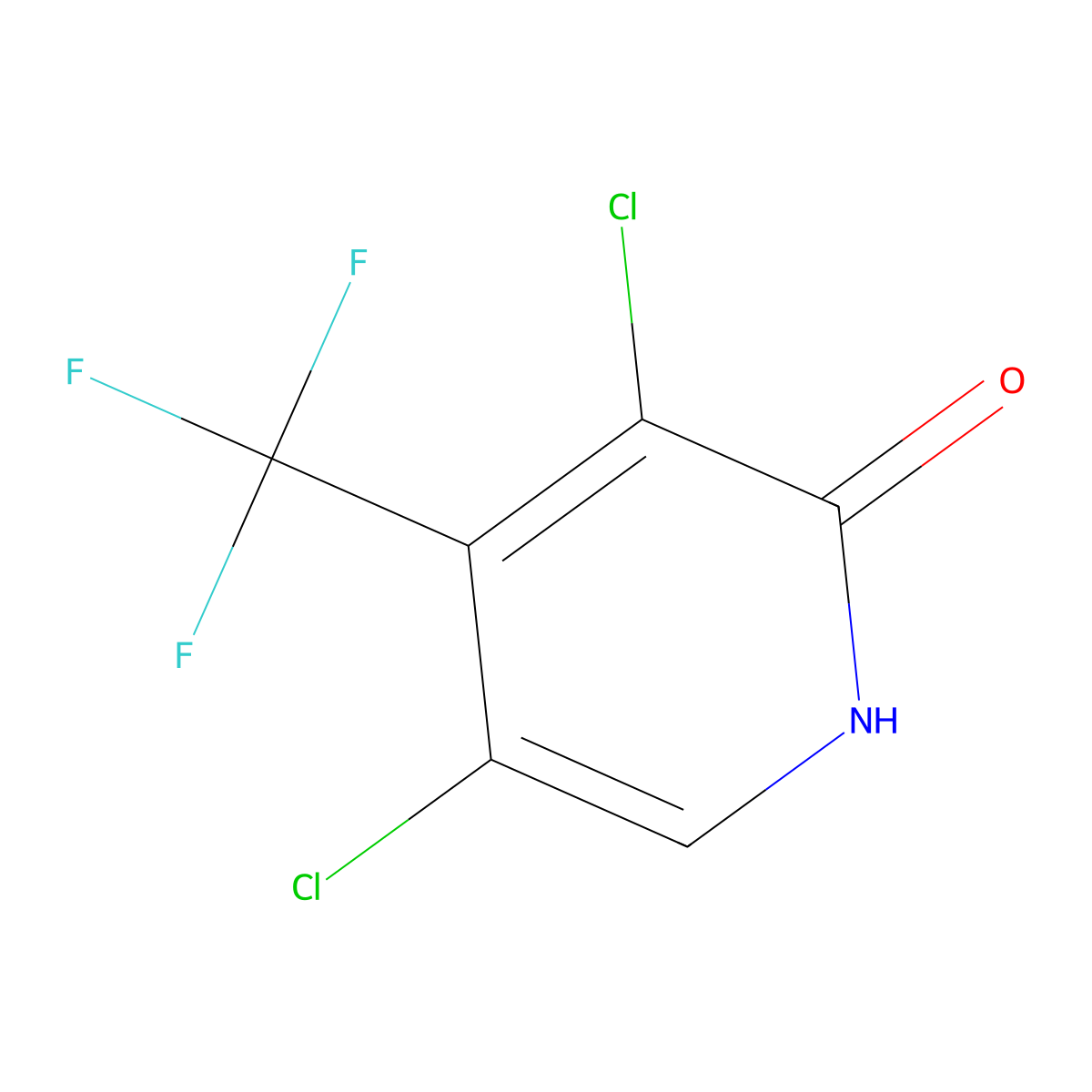 3,5-Dichloro-4-trifluoromethyl-pyridin-2-OL molecular structure, CAS 109919-33-7