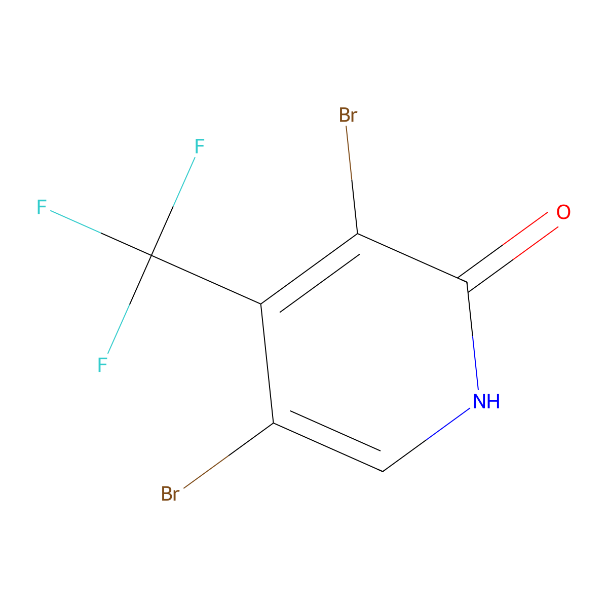 3,5-Dibromo-4-(trifluoromethyl)pyridin-2-ol molecular structure, CAS 109919-34-8