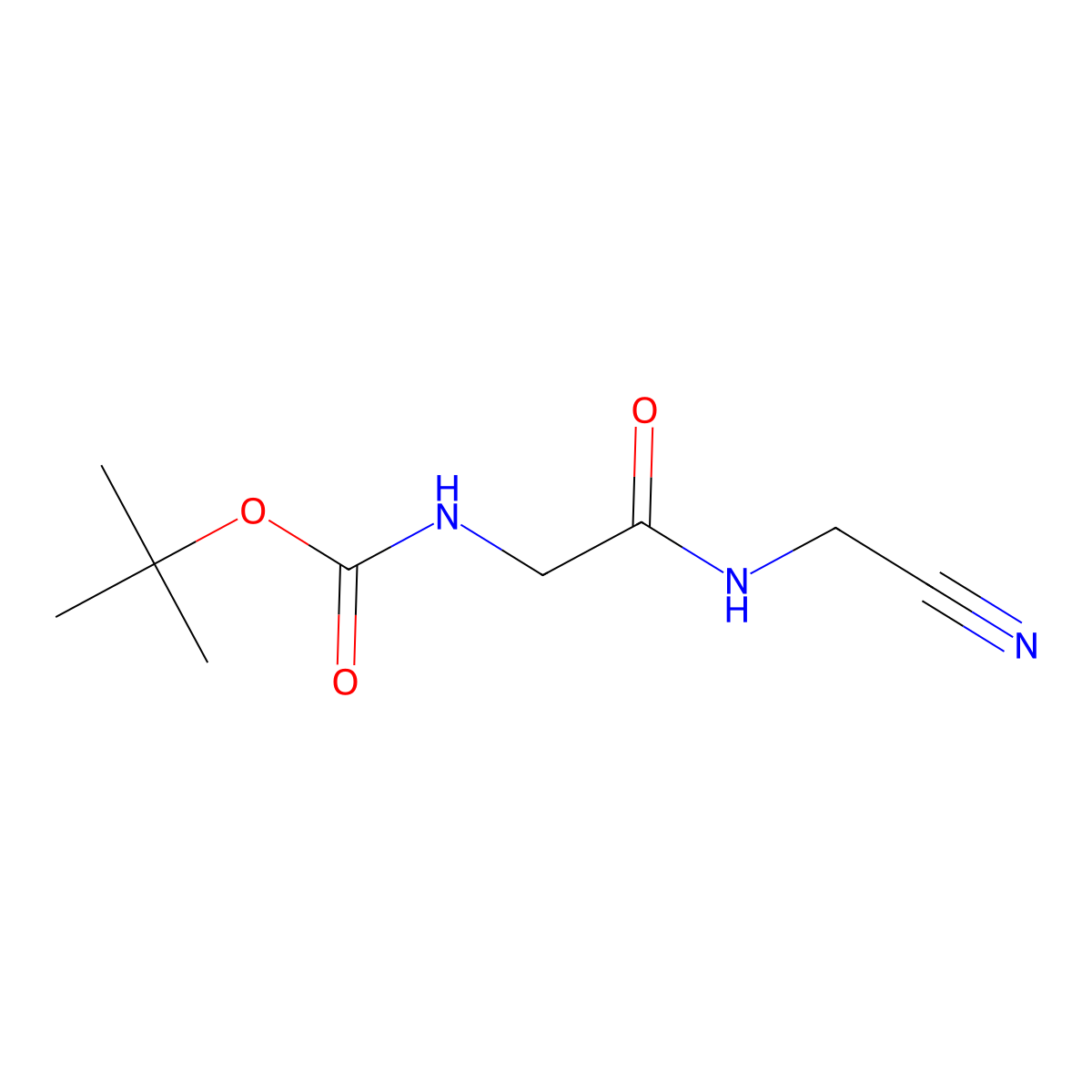 tert-butyl N-{[(cyanomethyl)carbamoyl]methyl}carbamate molecular structure, CAS 109924-25-6