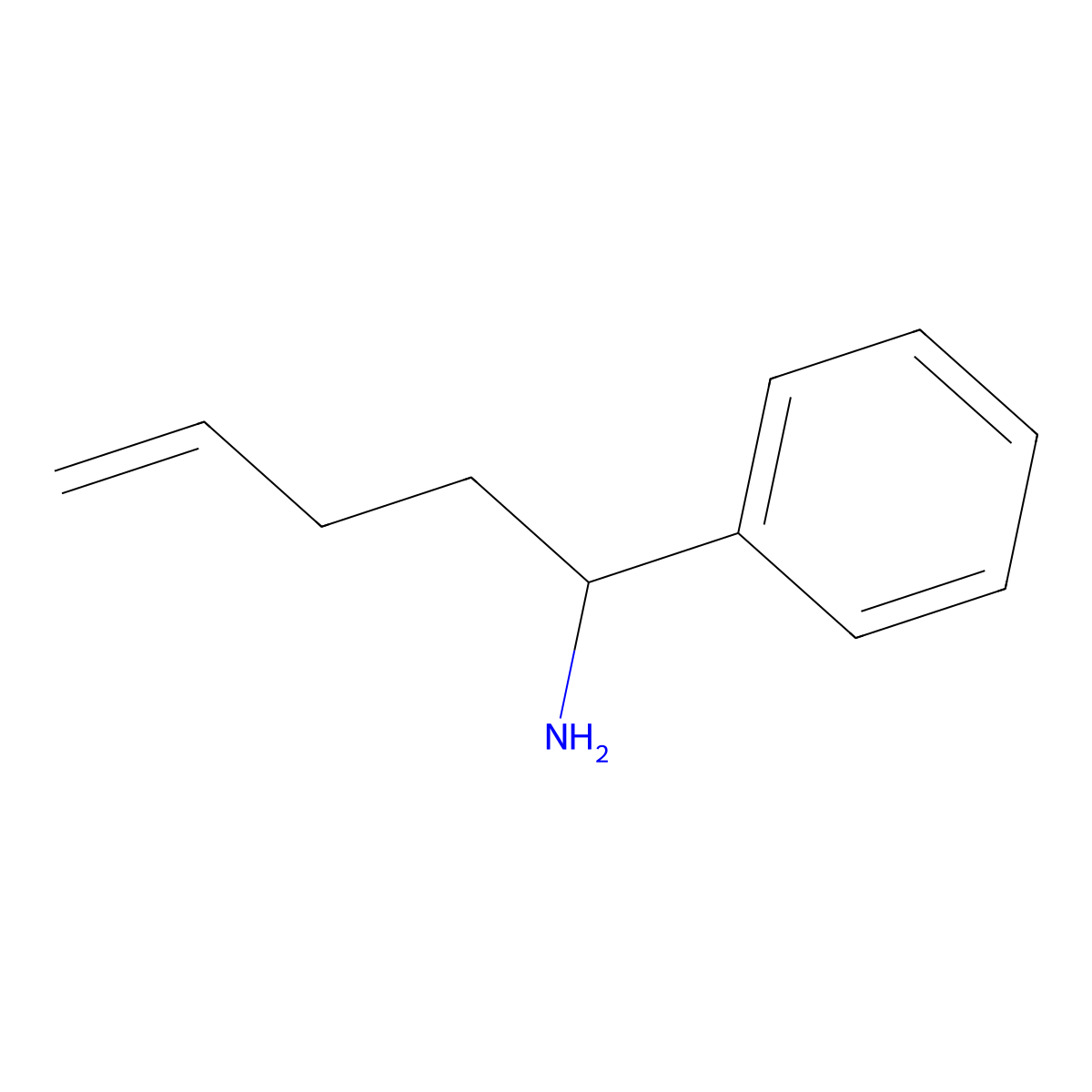 1-Phenylpent-4-en-1-amine molecular structure, CAS 109925-99-7