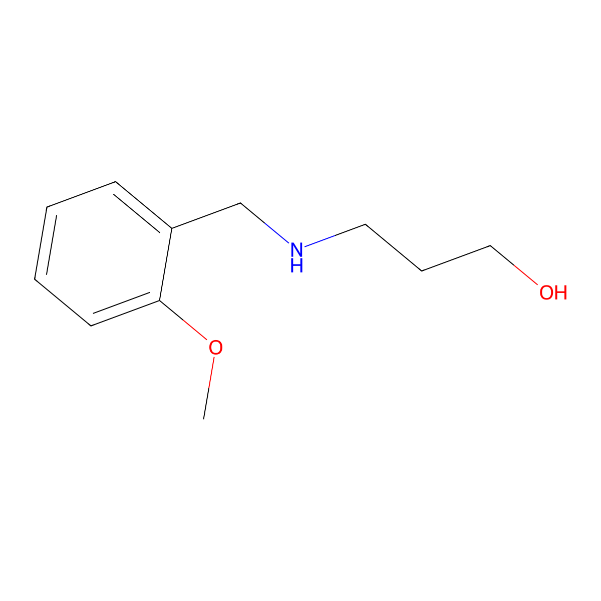 3-{[(2-Methoxyphenyl)methyl]amino}propan-1-ol molecular structure, CAS 109926-16-1
