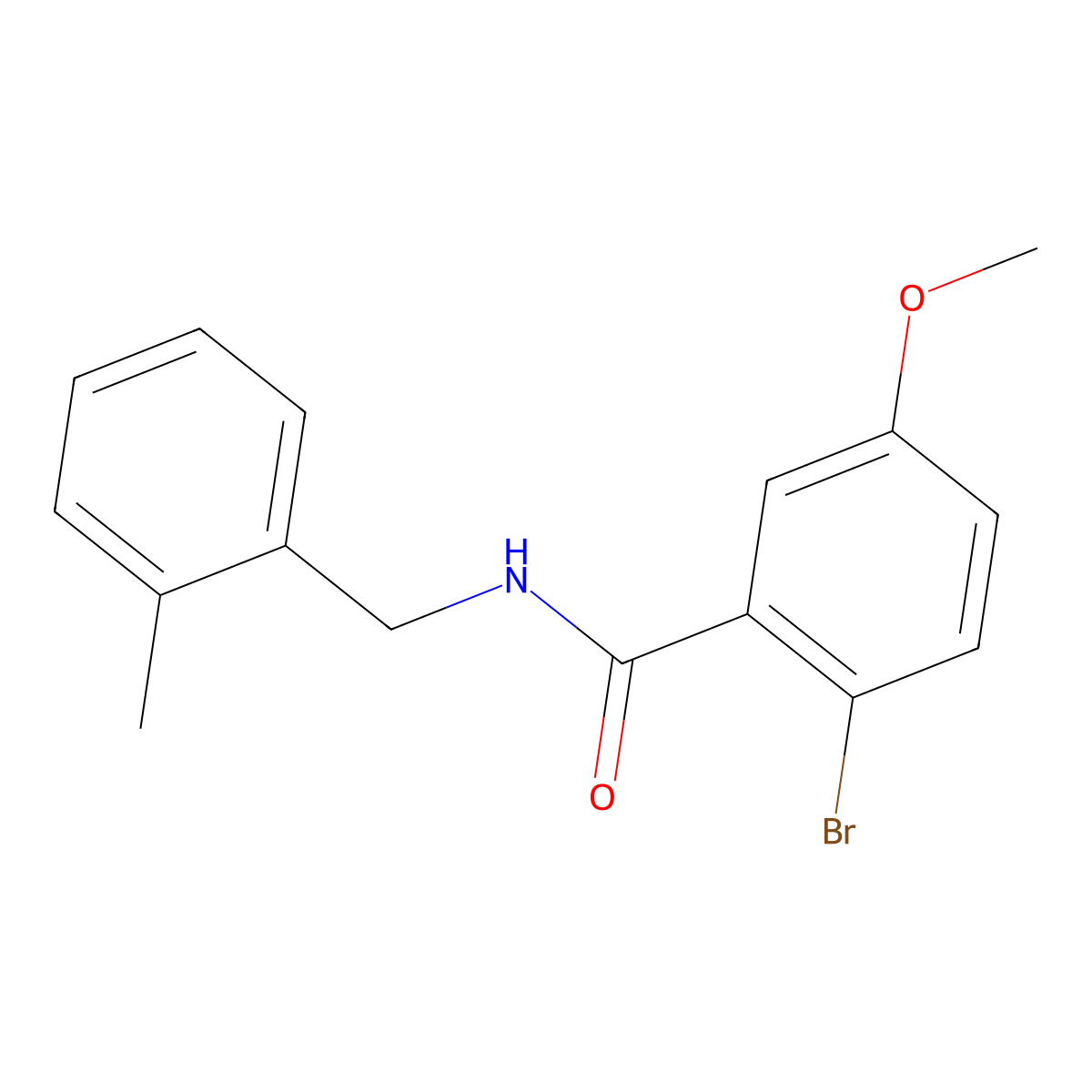 2-bromo-5-methoxy-N-[(2-methylphenyl)methyl]benzamide molecular structure, CAS 1099273-22-9