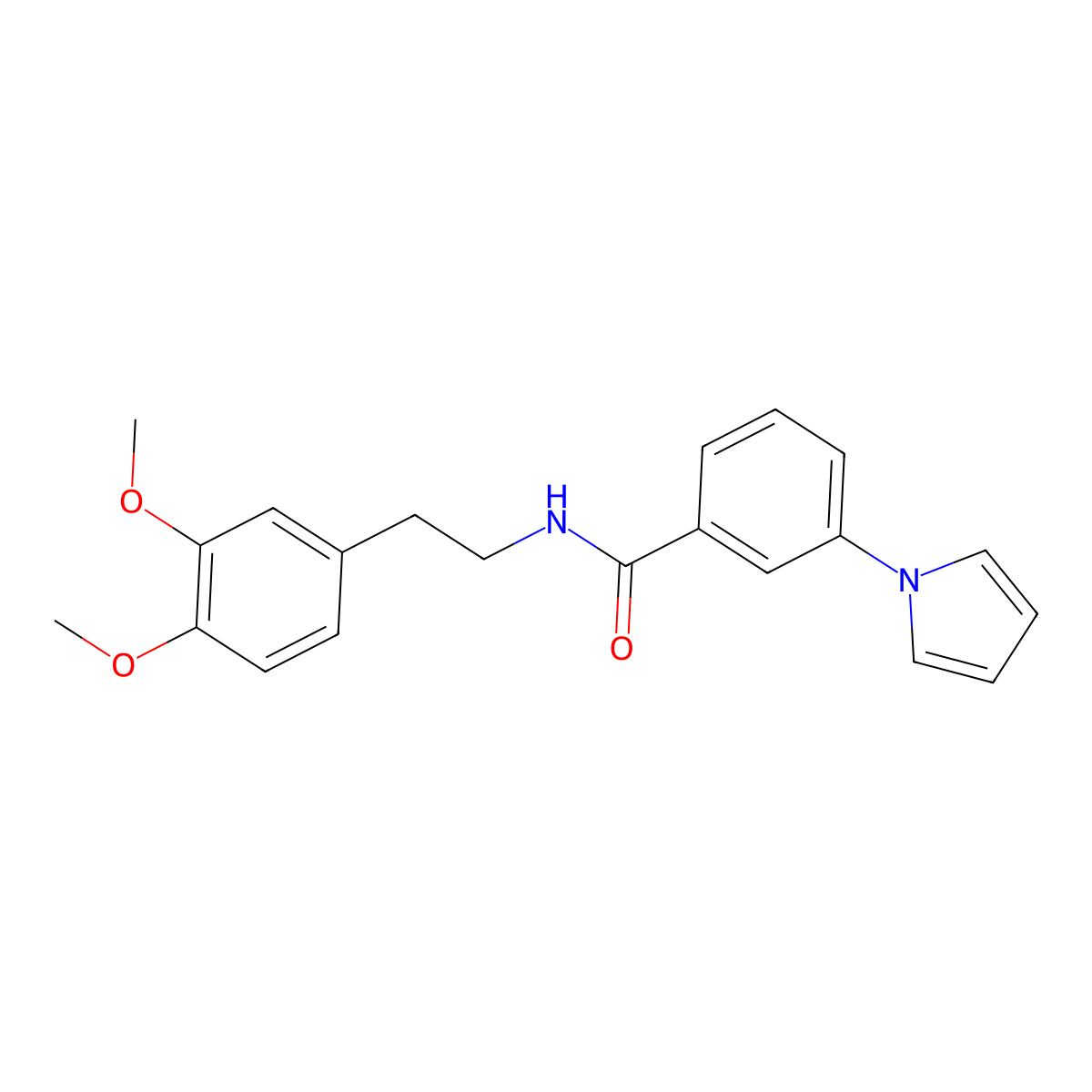 N-[2-(3,4-dimethoxyphenyl)ethyl]-3-(1H-pyrrol-1-yl)benzamide molecular structure, CAS 1099295-74-5