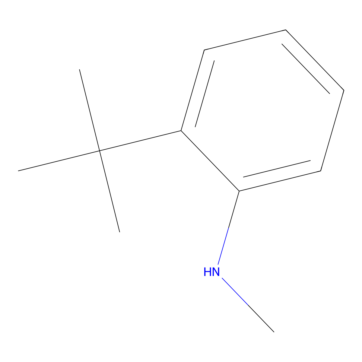 2-tert-butyl-N-methylaniline molecular structure, CAS 109932-97-0