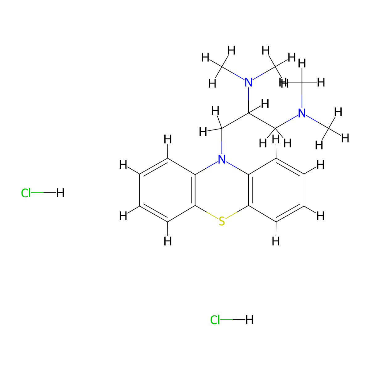 N1,N1,N2,N2-Tetramethyl-3-(10H-phenothiazin-10-yl)-1,2-propanediamine dihydrochloride molecular structure, CAS 109935-79-7