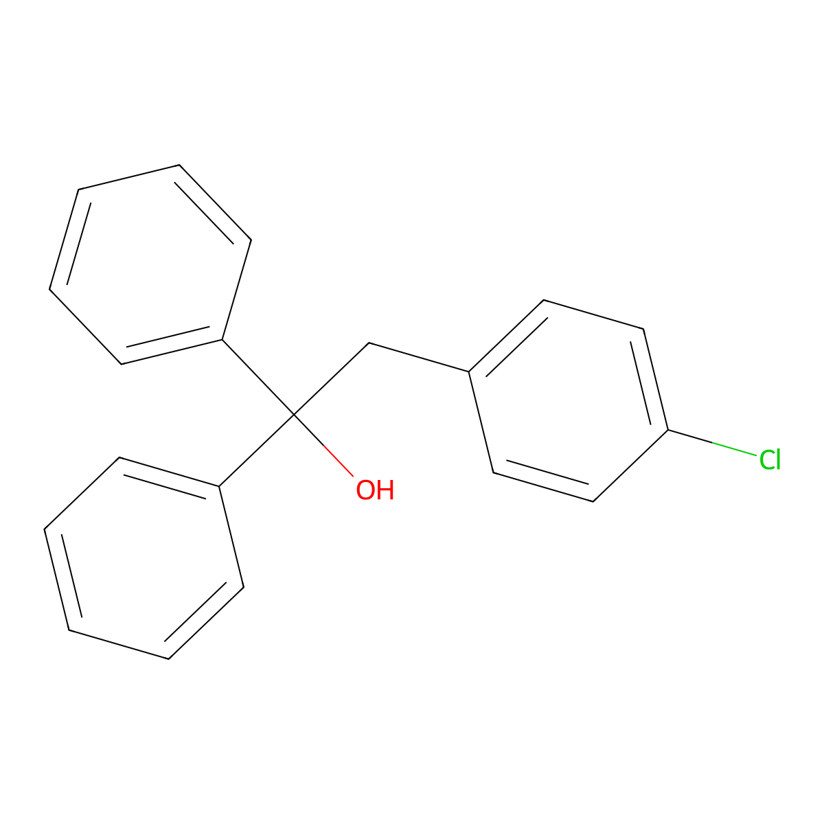 2-(4-Chlorophenyl)-1,1-diphenylethanol molecular structure, CAS 109936-21-2