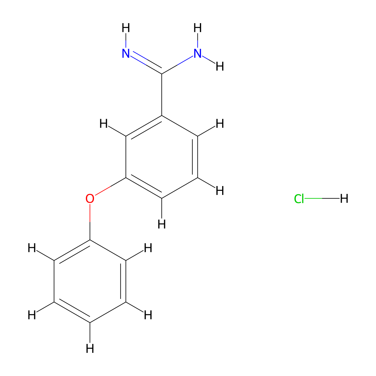 3-Phenoxybenzene-1-carboximidamide hydrochloride molecular structure, CAS 109941-13-1