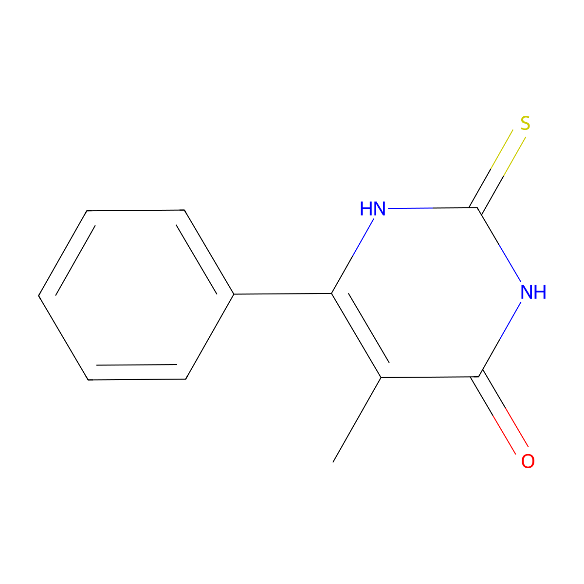 5-Methyl-6-phenyl-2-sulfanylidene-1,2,3,4-tetrahydropyrimidin-4-one molecular structure, CAS 109942-16-7