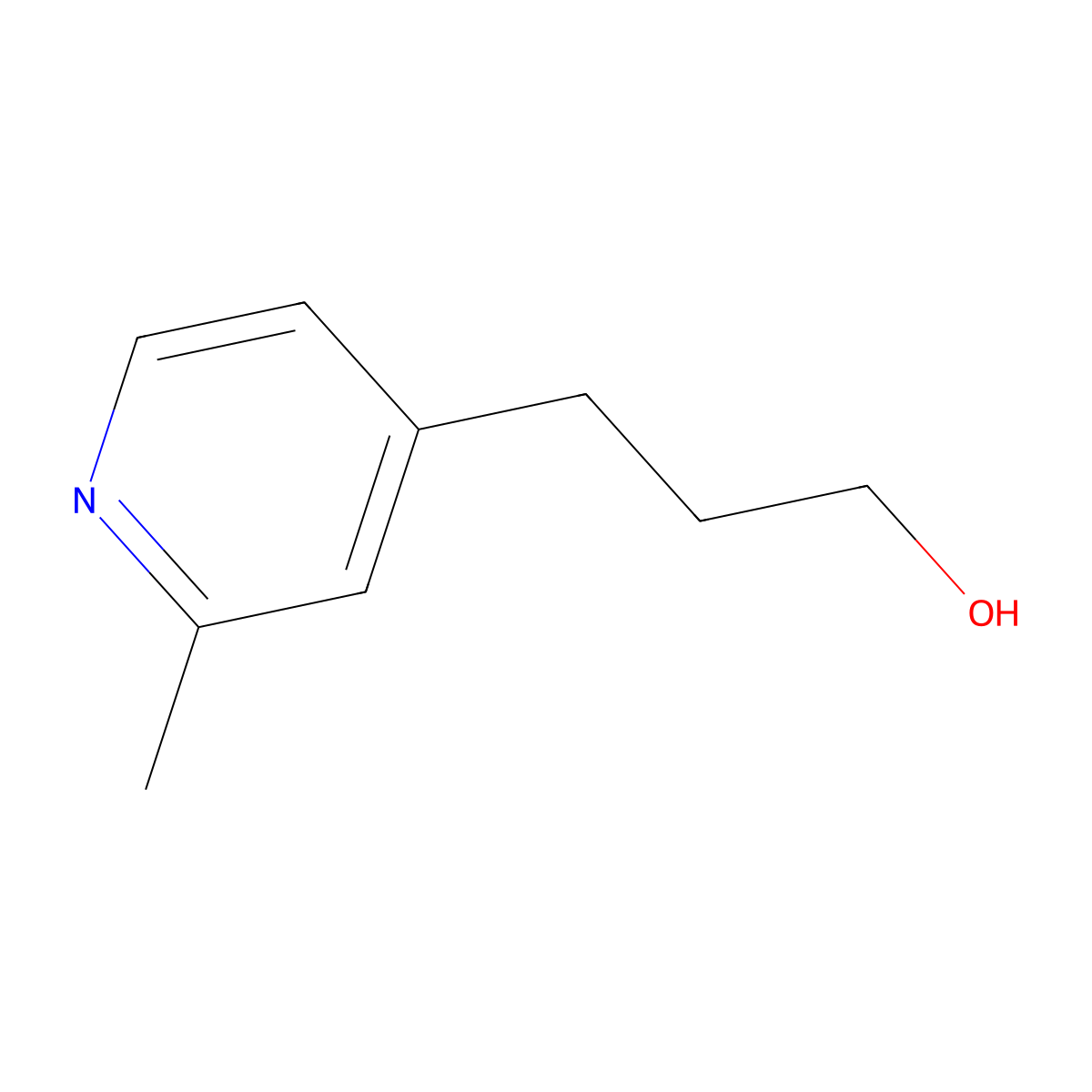 3-(2-Methylpyridin-4-yl)propan-1-ol molecular structure, CAS 109942-70-3