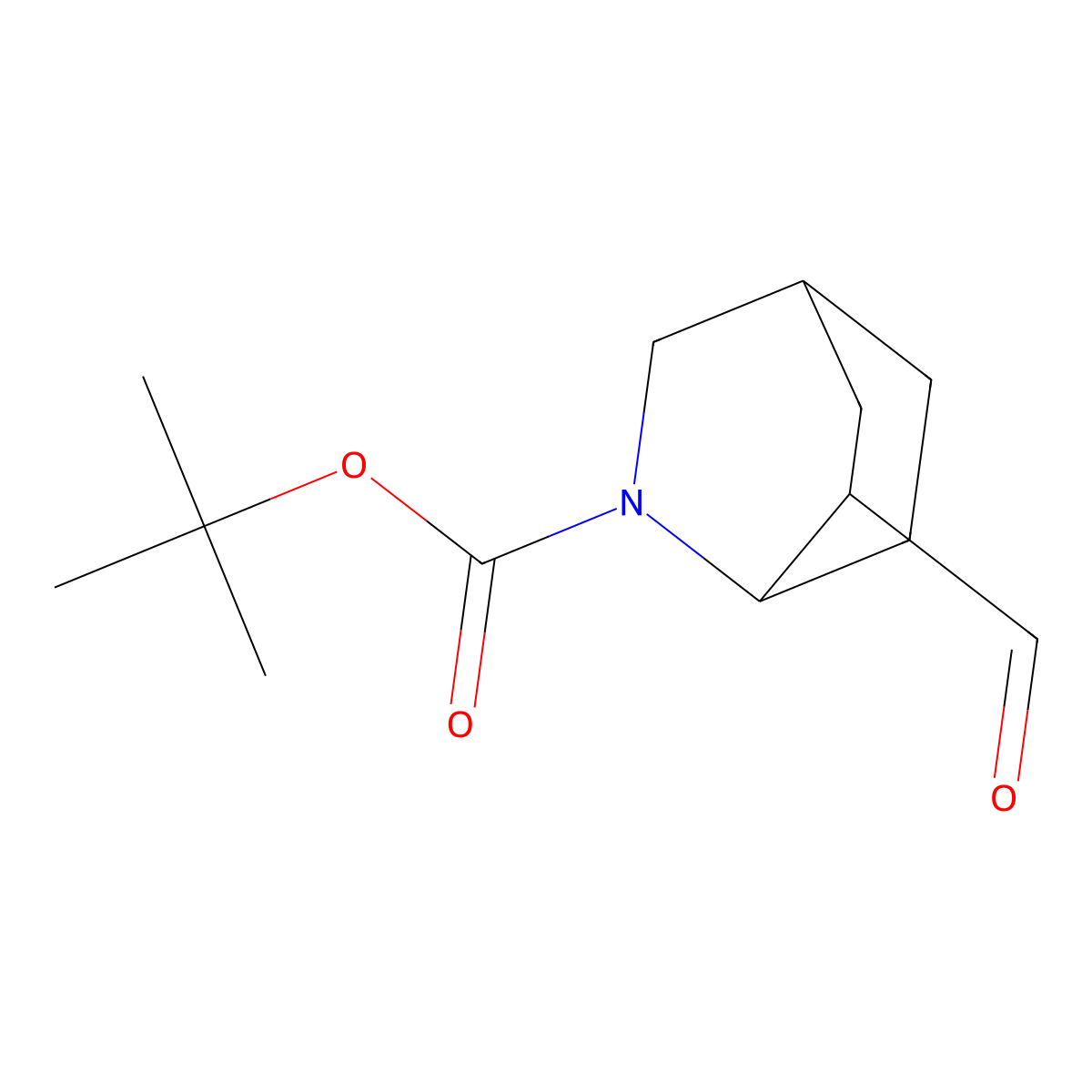 Tert-butyl 6-formyl-2-azabicyclo[2.2.2]octane-2-carboxylate molecular structure, CAS 1099570-33-8