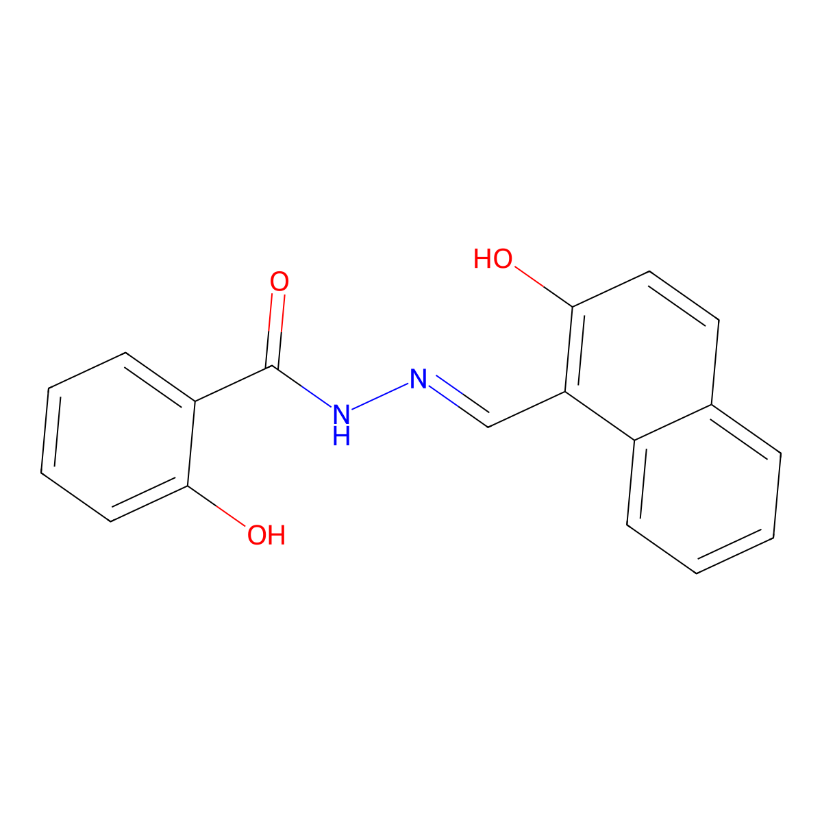 2-Hydroxy-1-naphthalaldehyde salicyloylhydrazone molecular structure, CAS 1099592-35-4