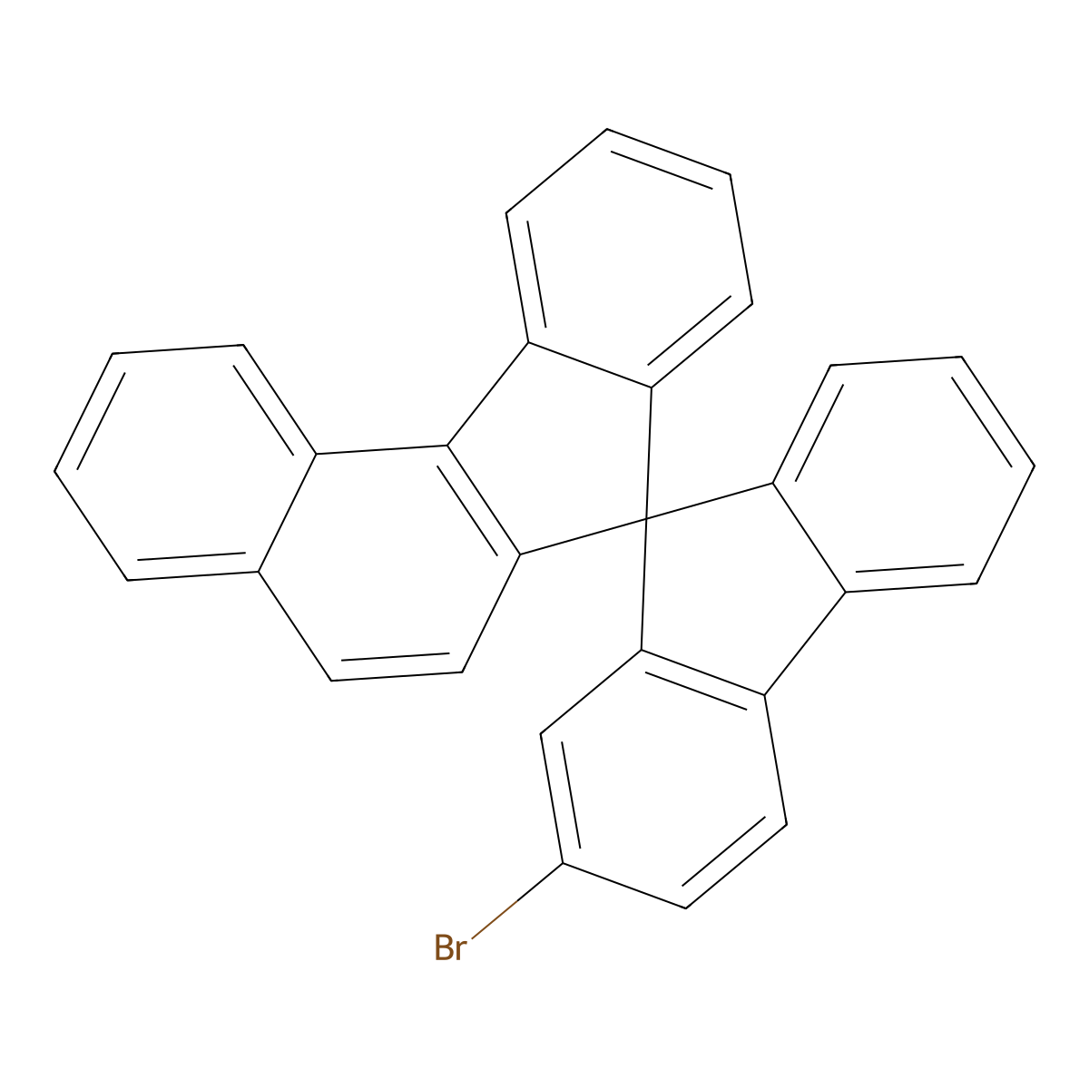 2'-Bromospiro[benzo[c]fluorene-7,9'-fluorene] molecular structure, CAS 1099593-10-8