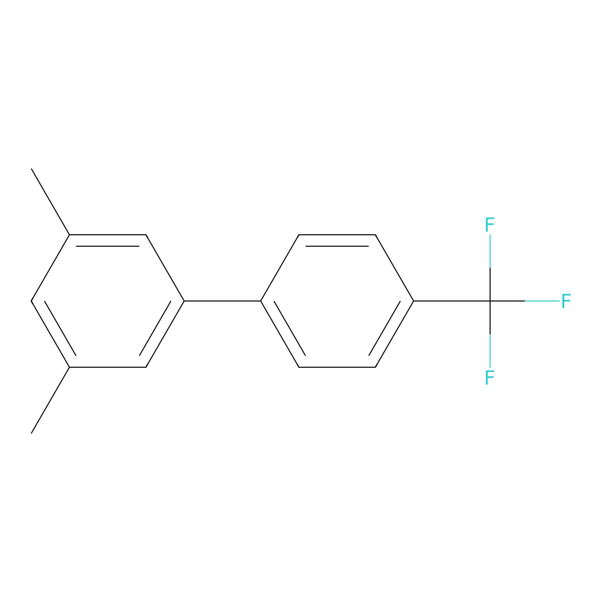 3,5-Dimethyl-4'-(trifluoromethyl)biphenyl molecular structure, CAS 1099595-81-9