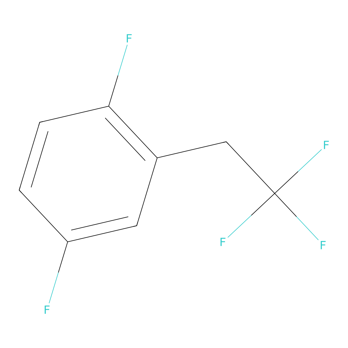 1,4-Difluoro-2-(2,2,2-trifluoroethyl)benzene molecular structure, CAS 1099597-19-9
