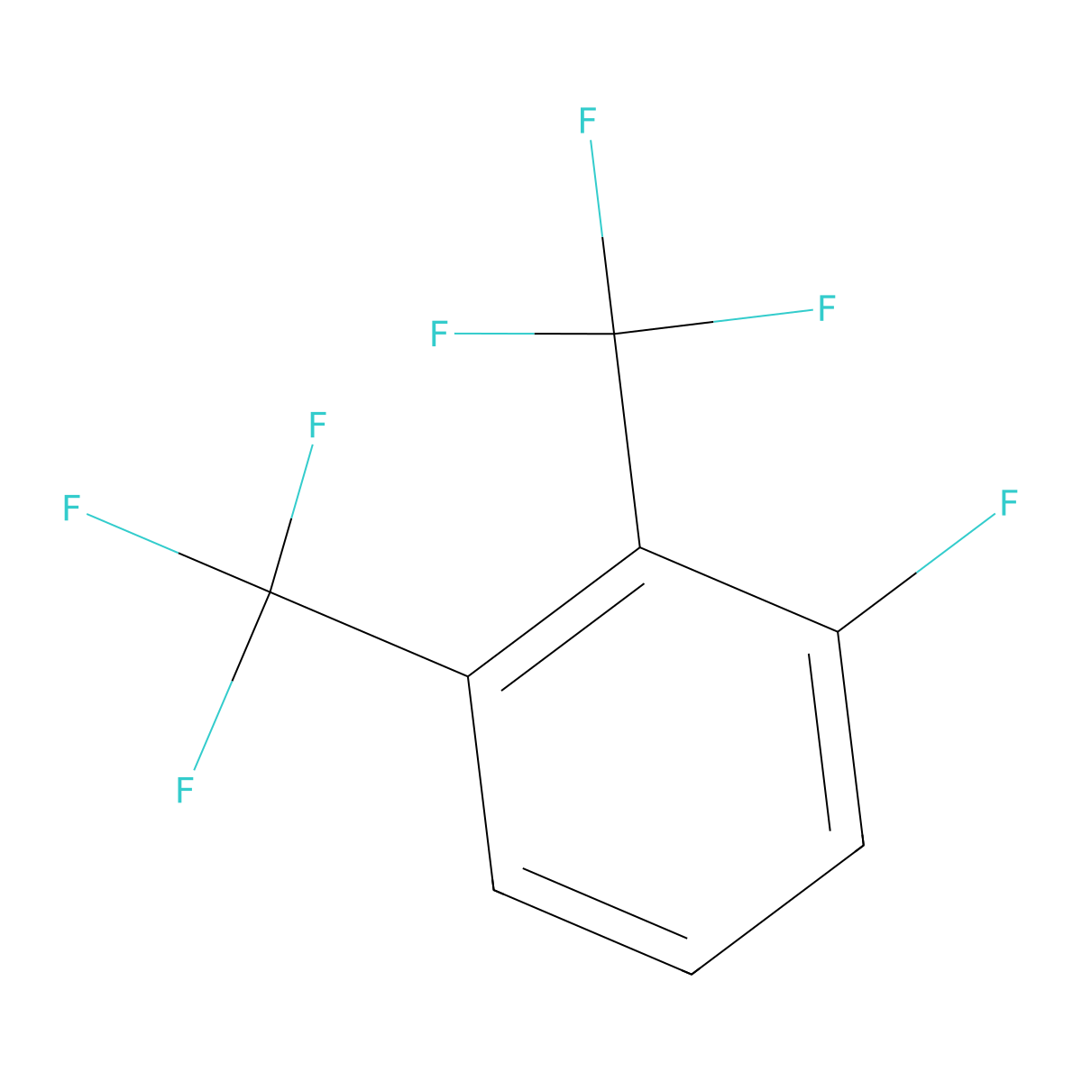 1-Fluoro-2,3-bis-(trifluoromethyl)benzene molecular structure, CAS 1099597-20-2
