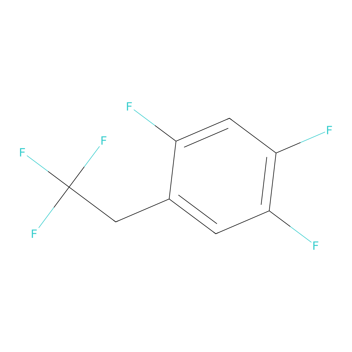 1,2,4-Trifluoro-5-(2,2,2-trifluoroethyl)-benzene molecular structure, CAS 1099597-26-8