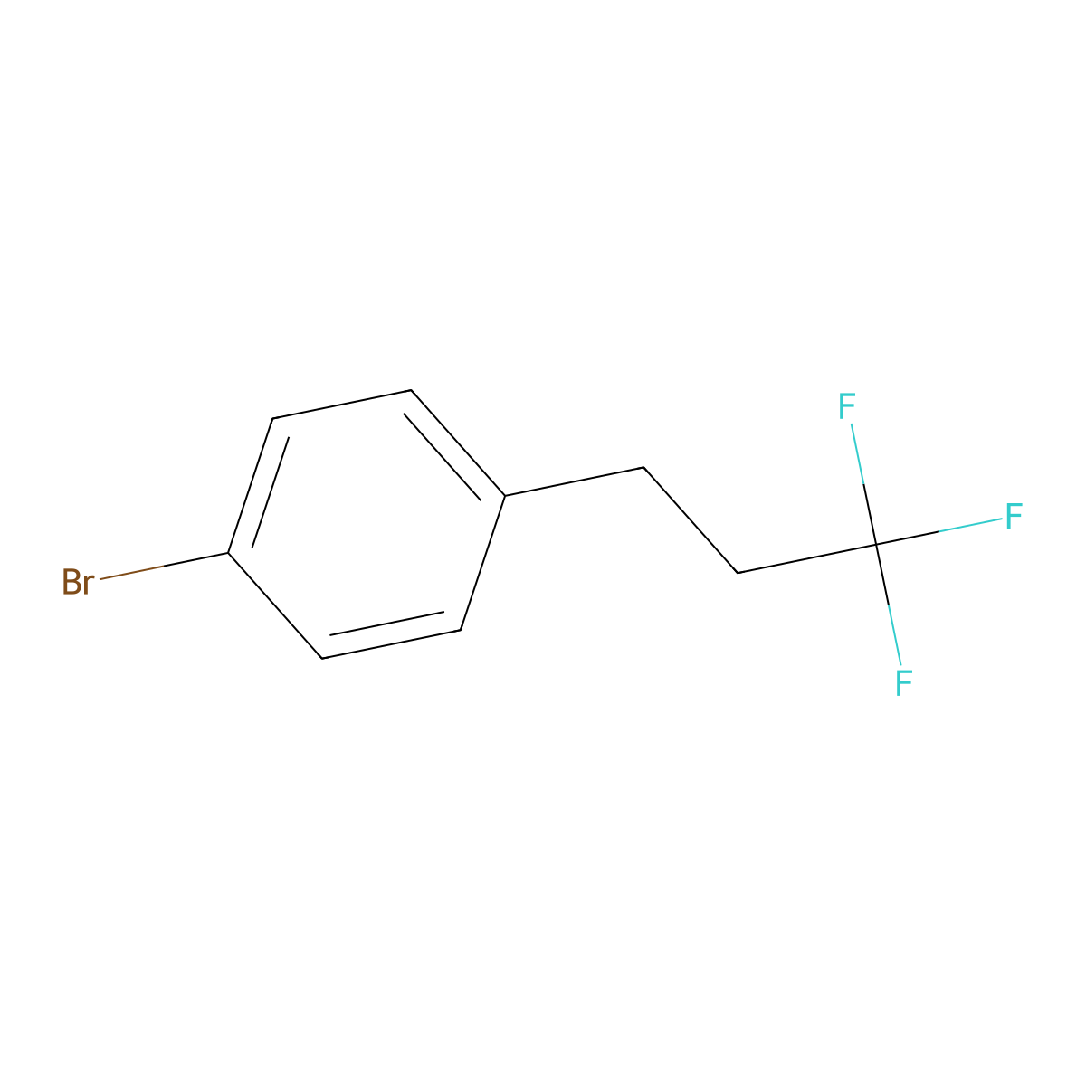 1-Bromo-4-(3,3,3-trifluoropropyl)benzene molecular structure, CAS 1099597-31-5