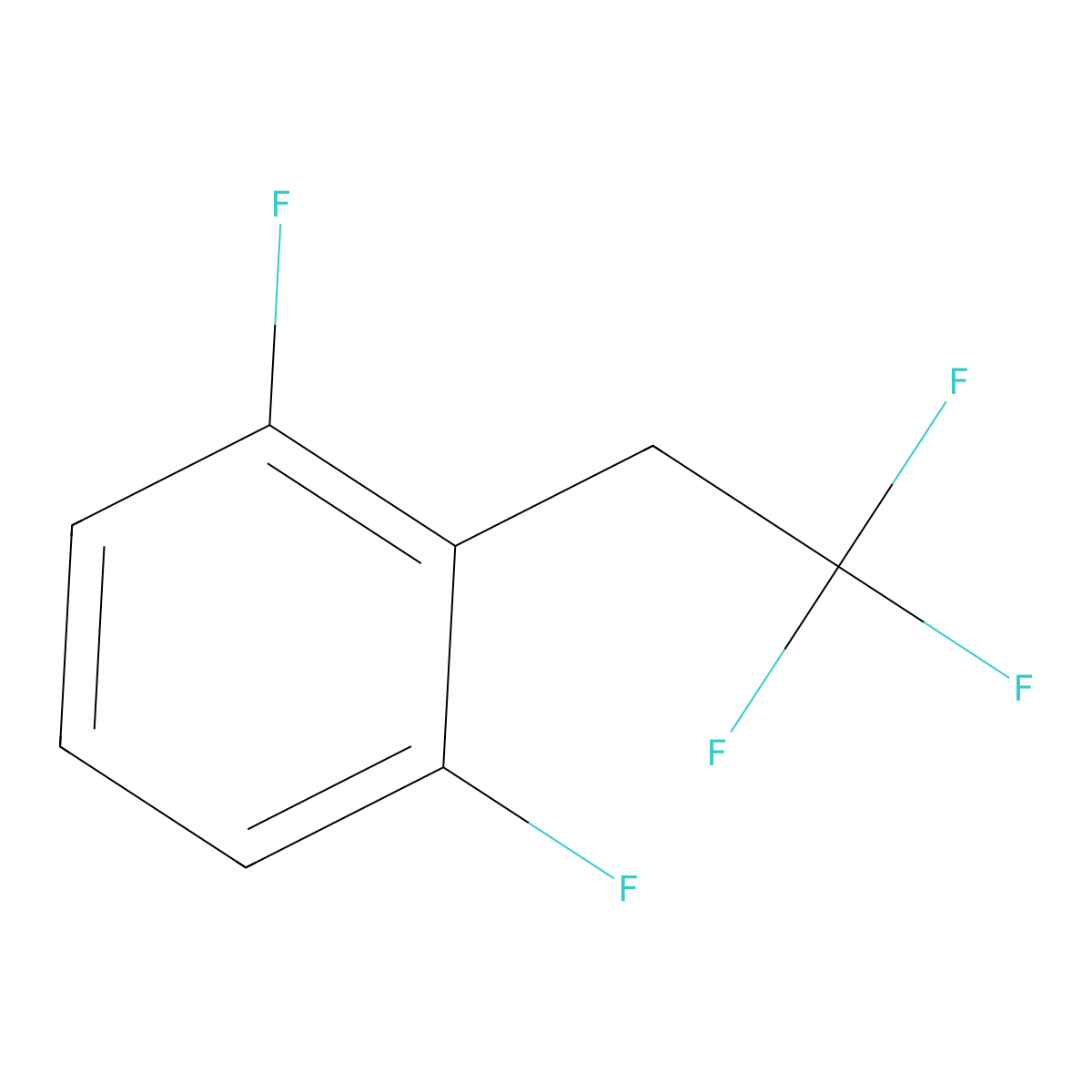 1,3-Difluoro-2-(2,2,2-trifluoroethyl)benzene molecular structure, CAS 1099597-33-7