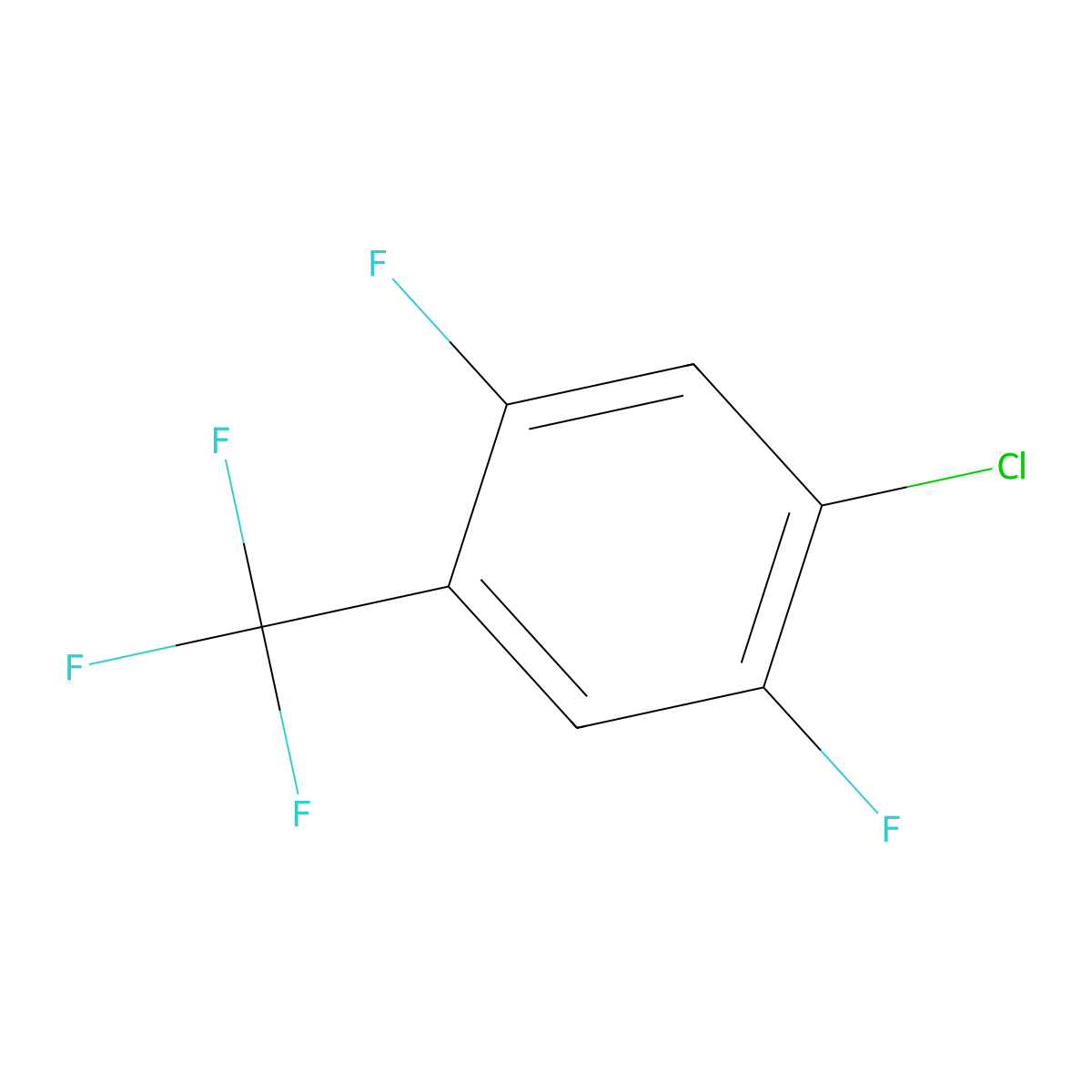 4-Chloro-2,5-difluorobenzotrifluoride molecular structure, CAS 1099597-35-9