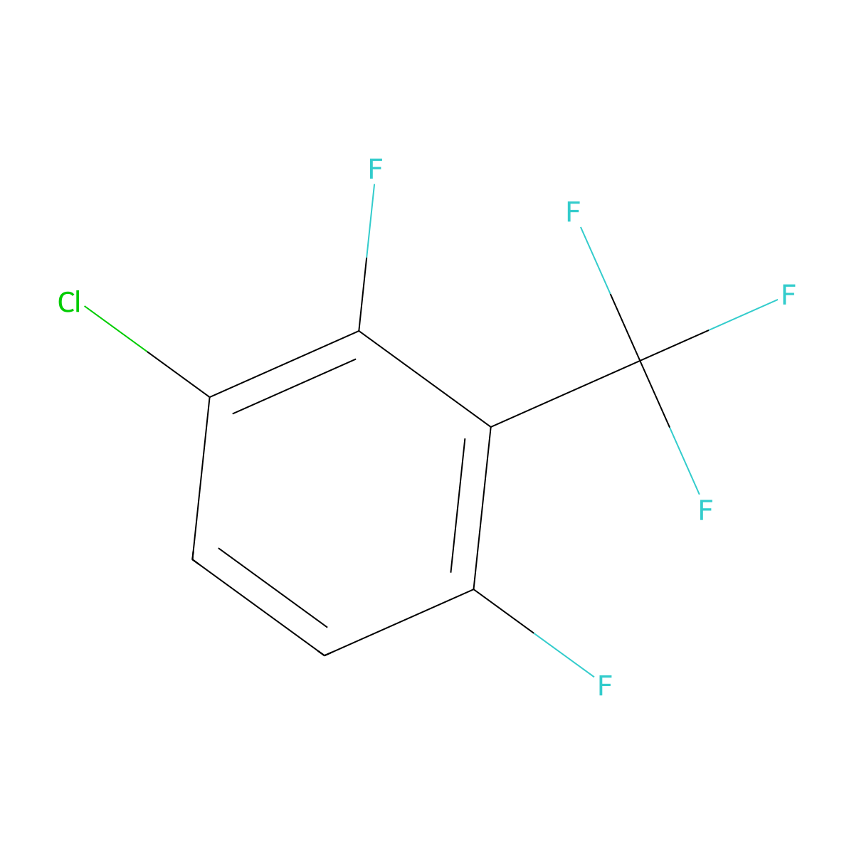 3-Chloro-2,6-difluorobenzotrifluoride molecular structure, CAS 1099597-36-0