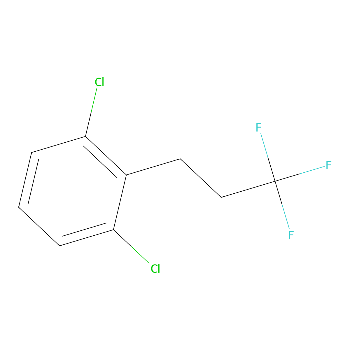 1,3-Dichloro-2-(3,3,3-trifluoropropyl)benzene molecular structure, CAS 1099597-55-3