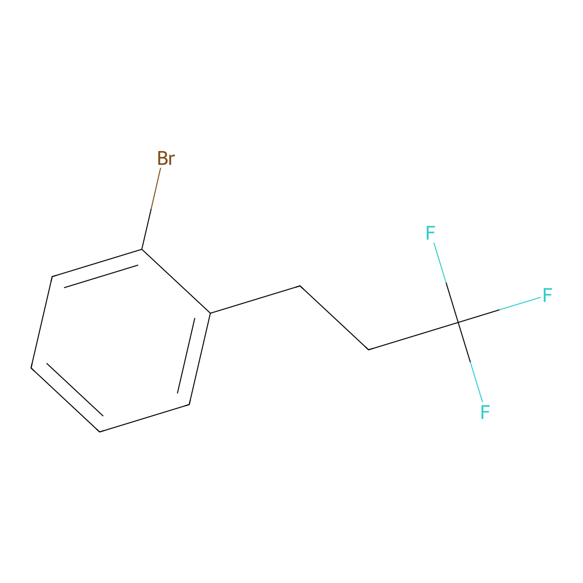 1-Bromo-2-(3,3,3-trifluoropropyl)benzene molecular structure, CAS 1099597-58-6