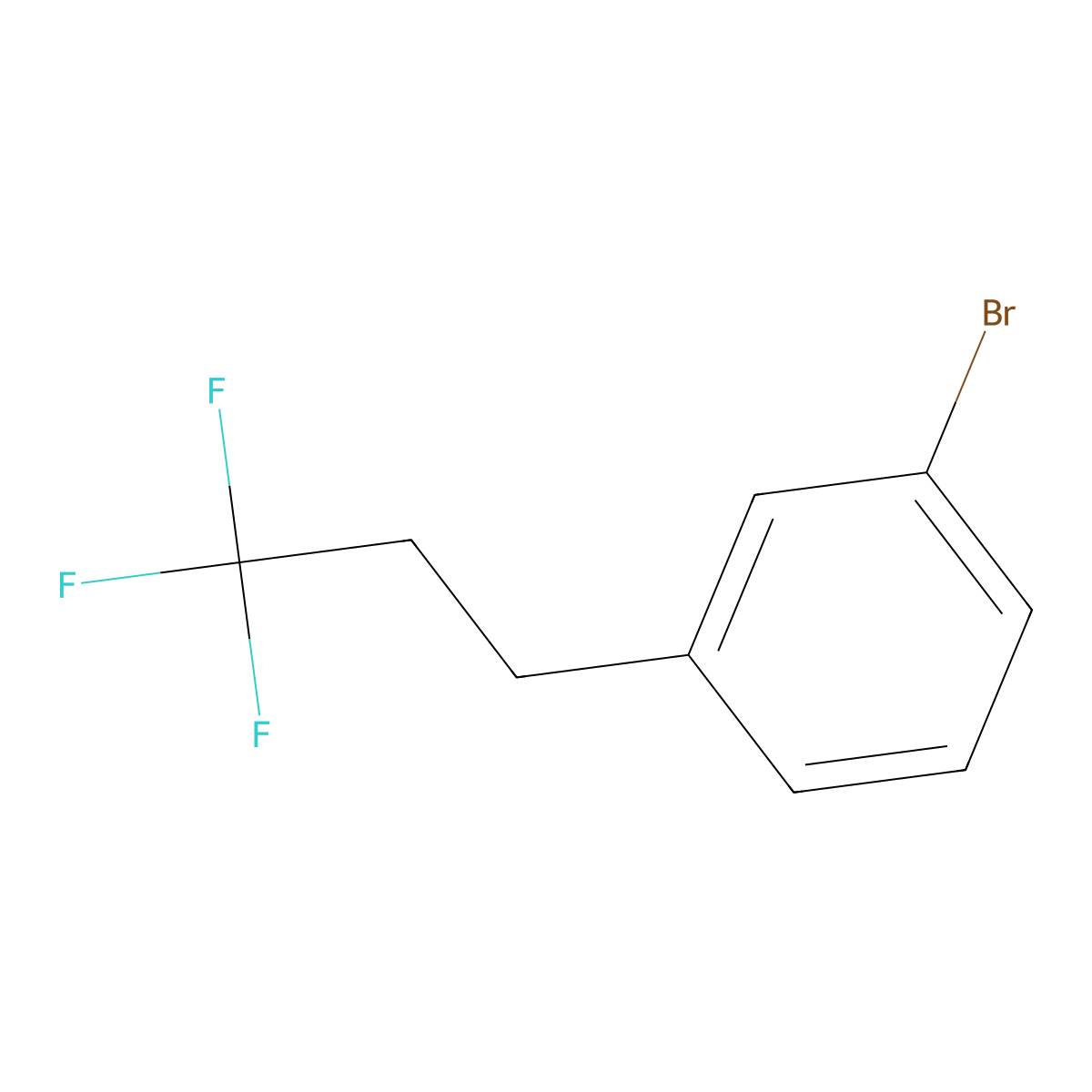 1-Bromo-3-(3,3,3-trifluoropropyl)benzene molecular structure, CAS 1099597-60-0