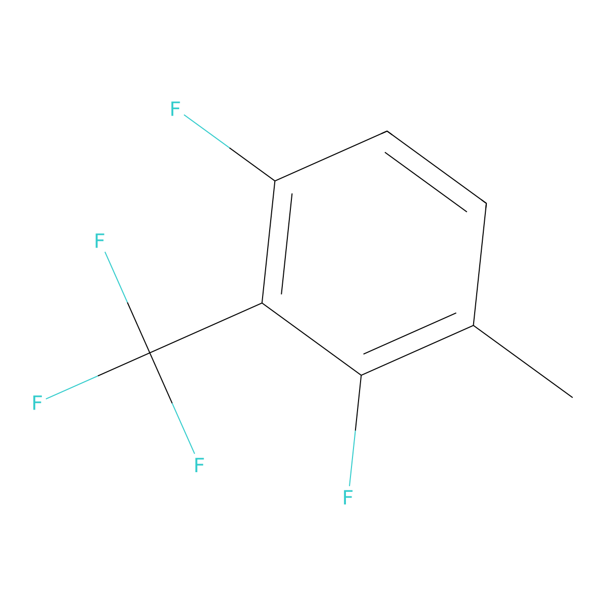 2,6-Difluoro-3-methylbenzotrifluoride molecular structure, CAS 1099597-62-2