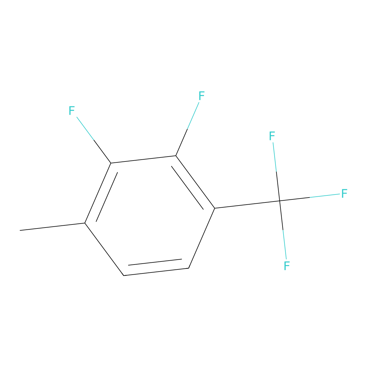 2,3-Difluoro-4-methylbenzotrifluoride molecular structure, CAS 1099597-66-6