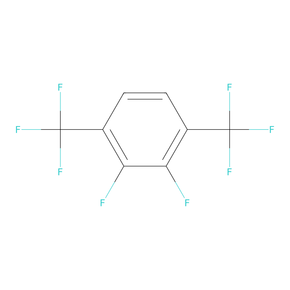 2,3-Difluoro-1,4-bis-(trifluoromethyl)benzene molecular structure, CAS 1099597-67-7