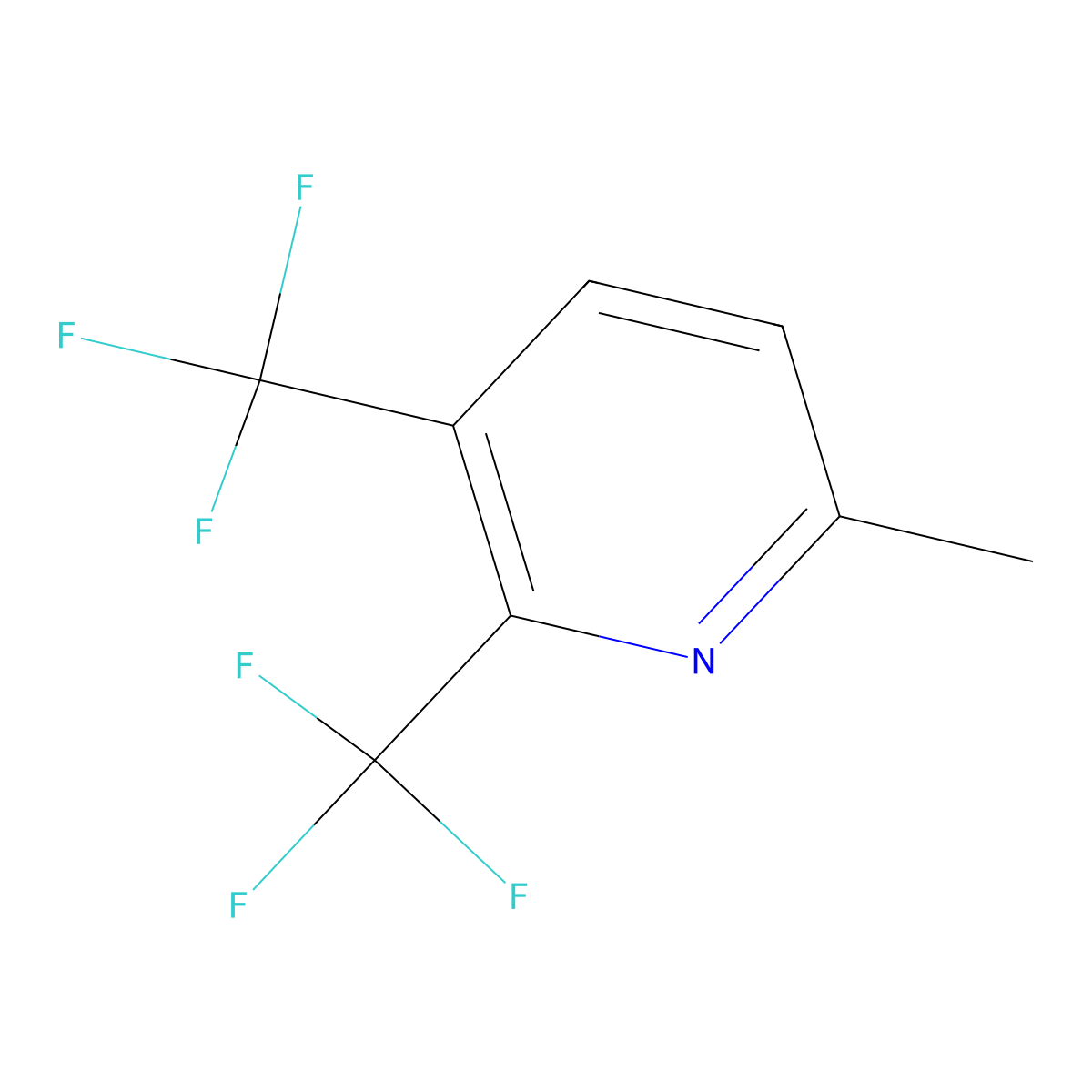6-Methyl-2,3-Bis-(Trifluoromethyl)Pyridine molecular structure, CAS 1099597-76-8