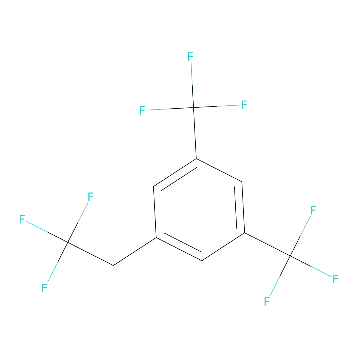 1-(2,2,2-Trifluoroethyl)-3,5-bis(trifluoromethyl)benzene molecular structure, CAS 1099597-83-7