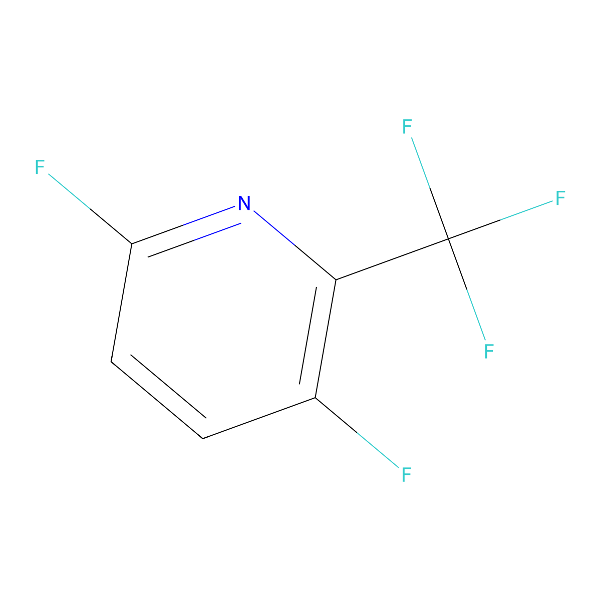 3,6-Difluoro-2-(trifluoromethyl)pyridine molecular structure, CAS 1099597-92-8