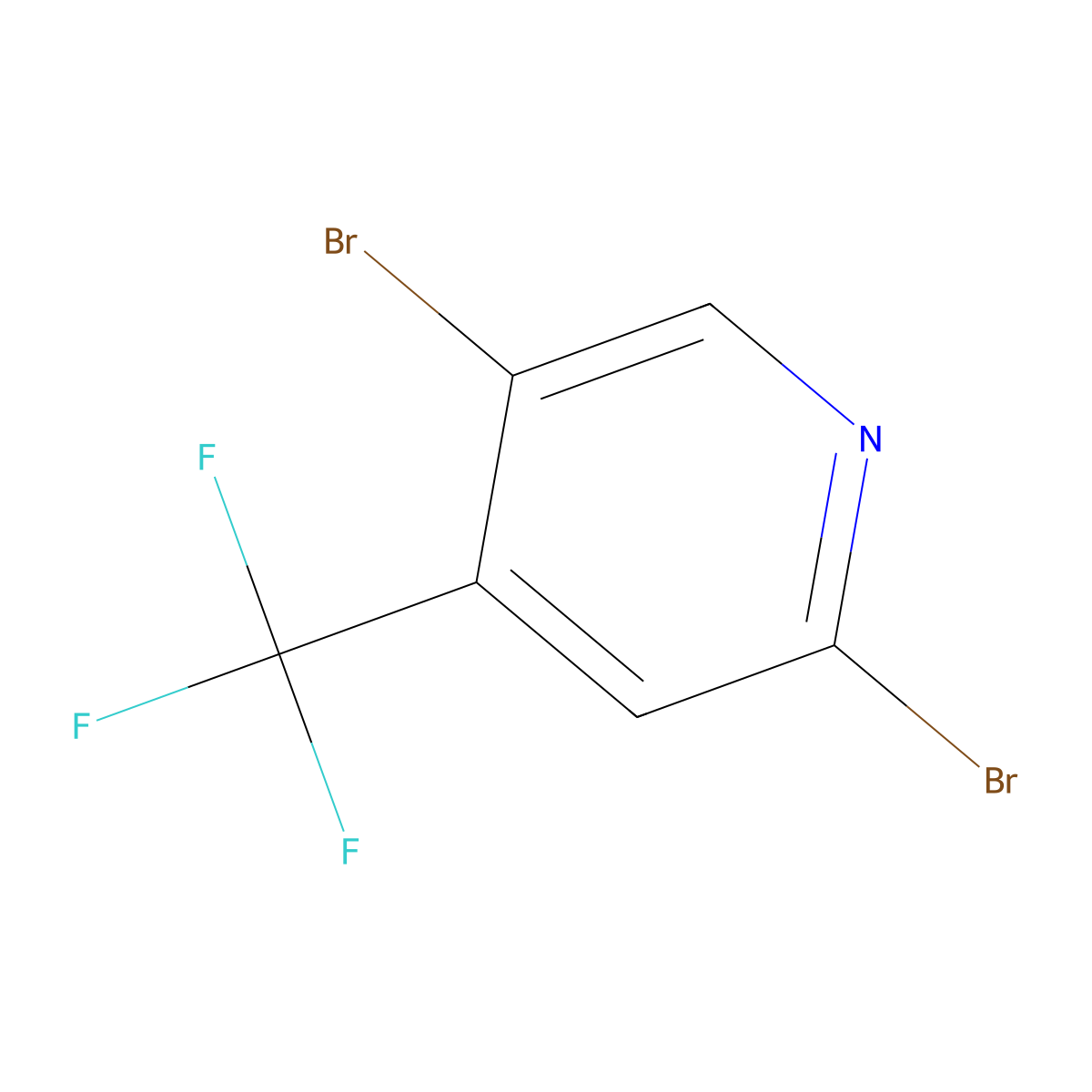 2,5-Dibromo-4-(Trifluoromethyl)Pyridine molecular structure, CAS 1099597-94-0