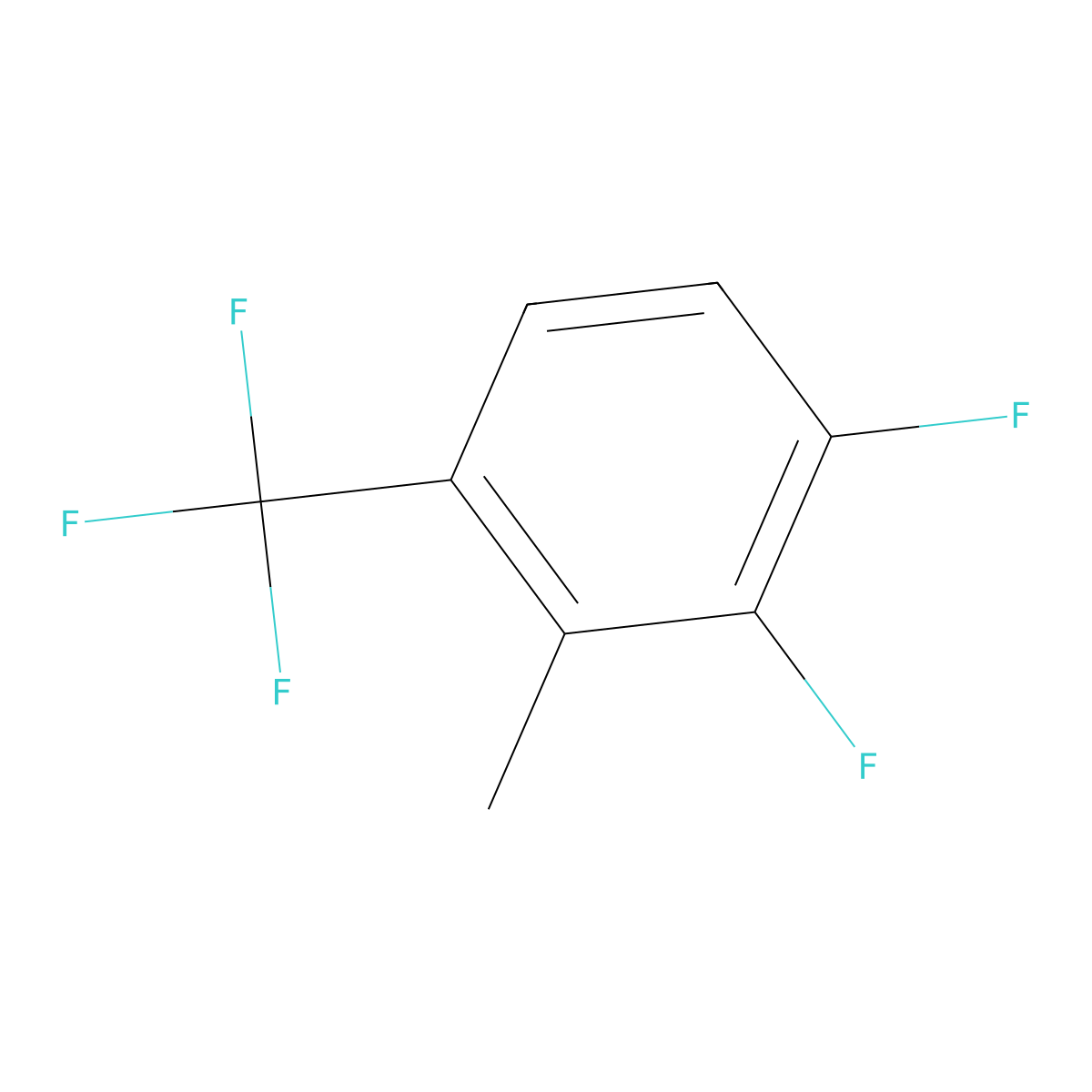 3,4-Difluoro-2-methylbenzotrifluoride molecular structure, CAS 1099597-95-1