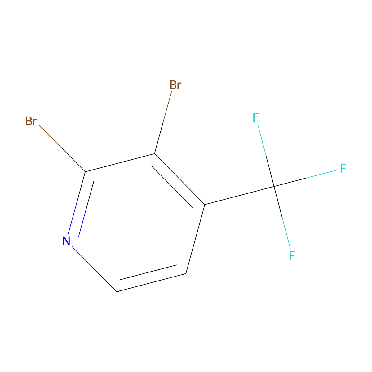 2,3-Dibromo-4-(trifluoromethyl)pyridine molecular structure, CAS 1099598-01-2