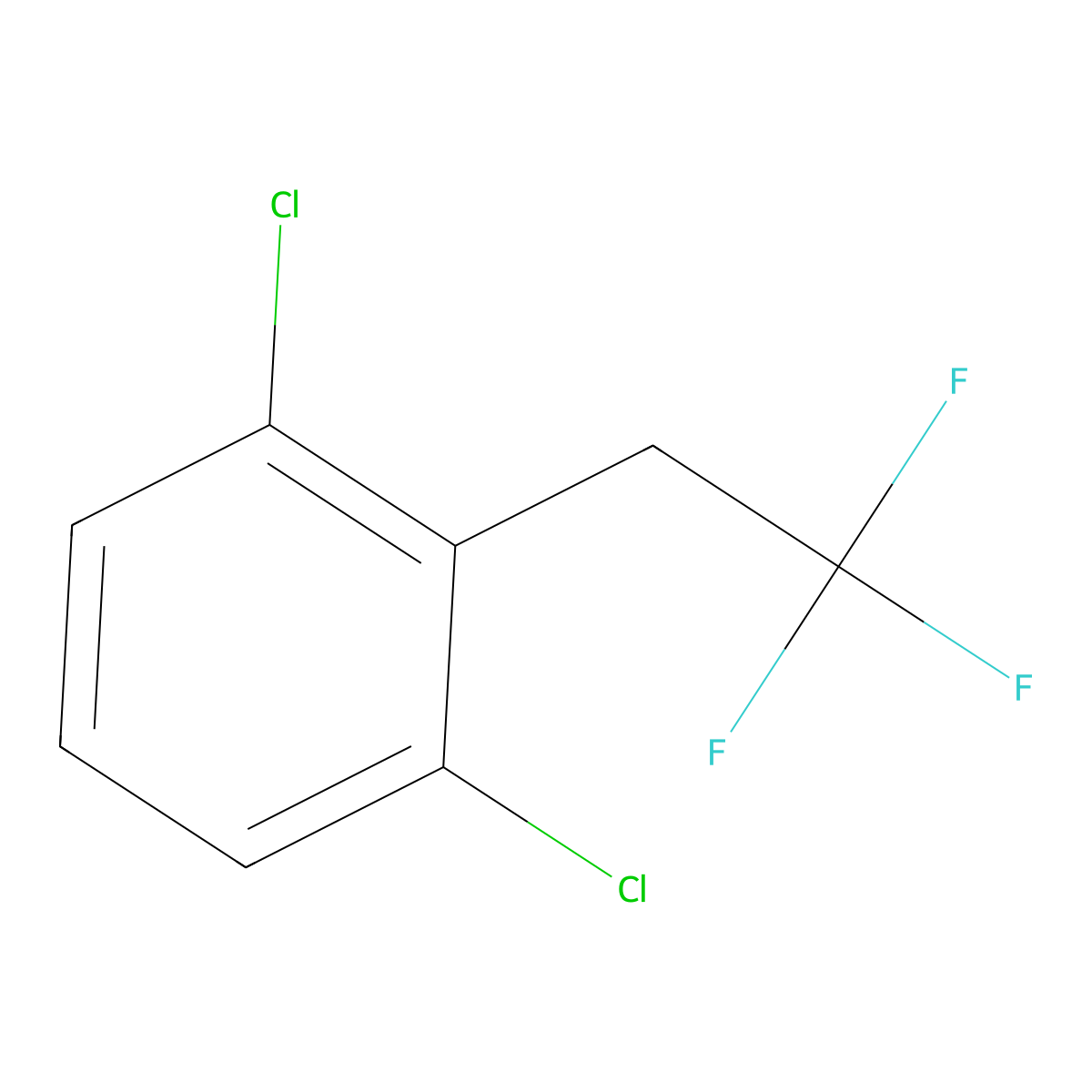 1,3-Dichloro-2-(2,2,2-trifluoroethyl)benzene molecular structure, CAS 1099598-25-0