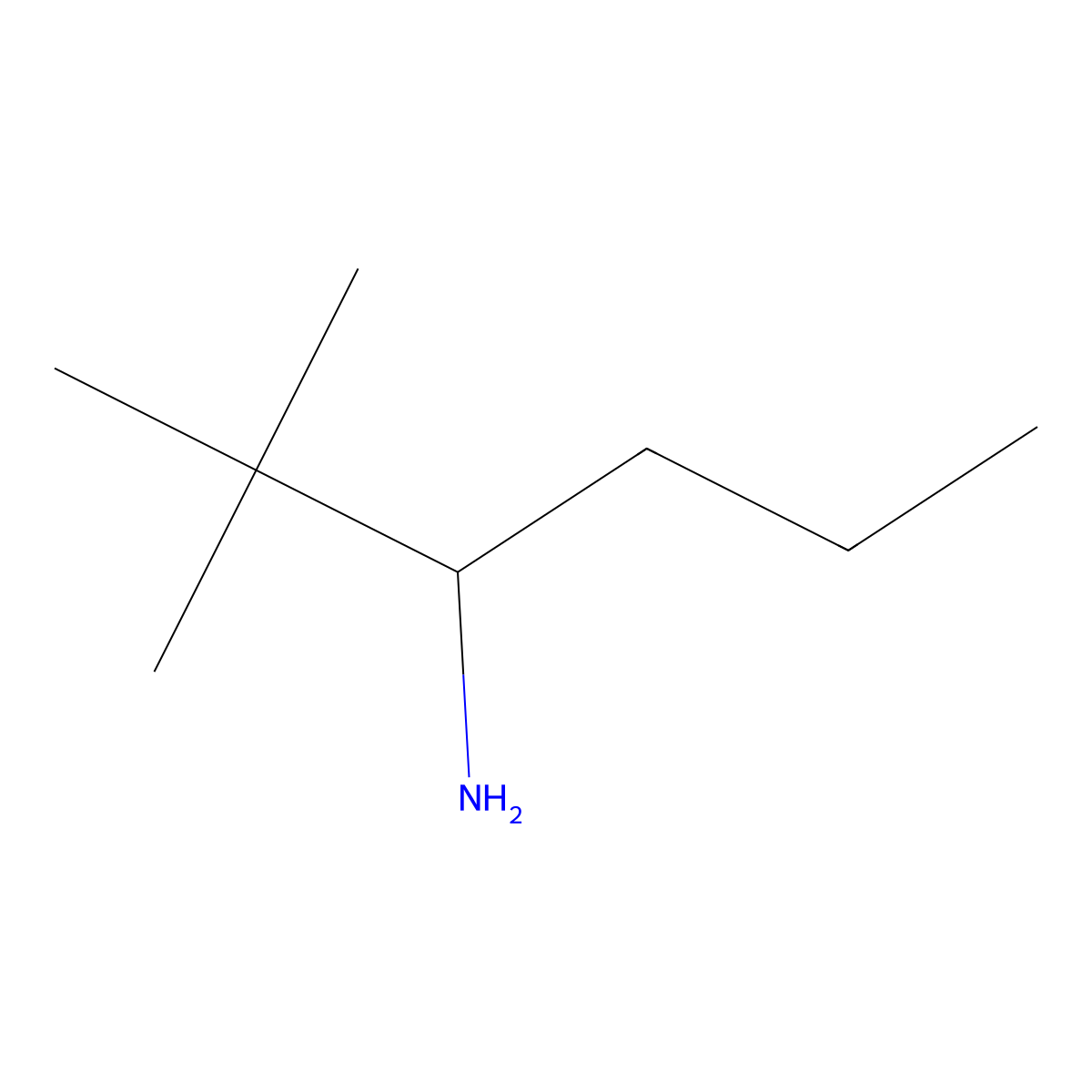 2,2-Dimethylhexan-3-amine molecular structure, CAS 1099598-50-1