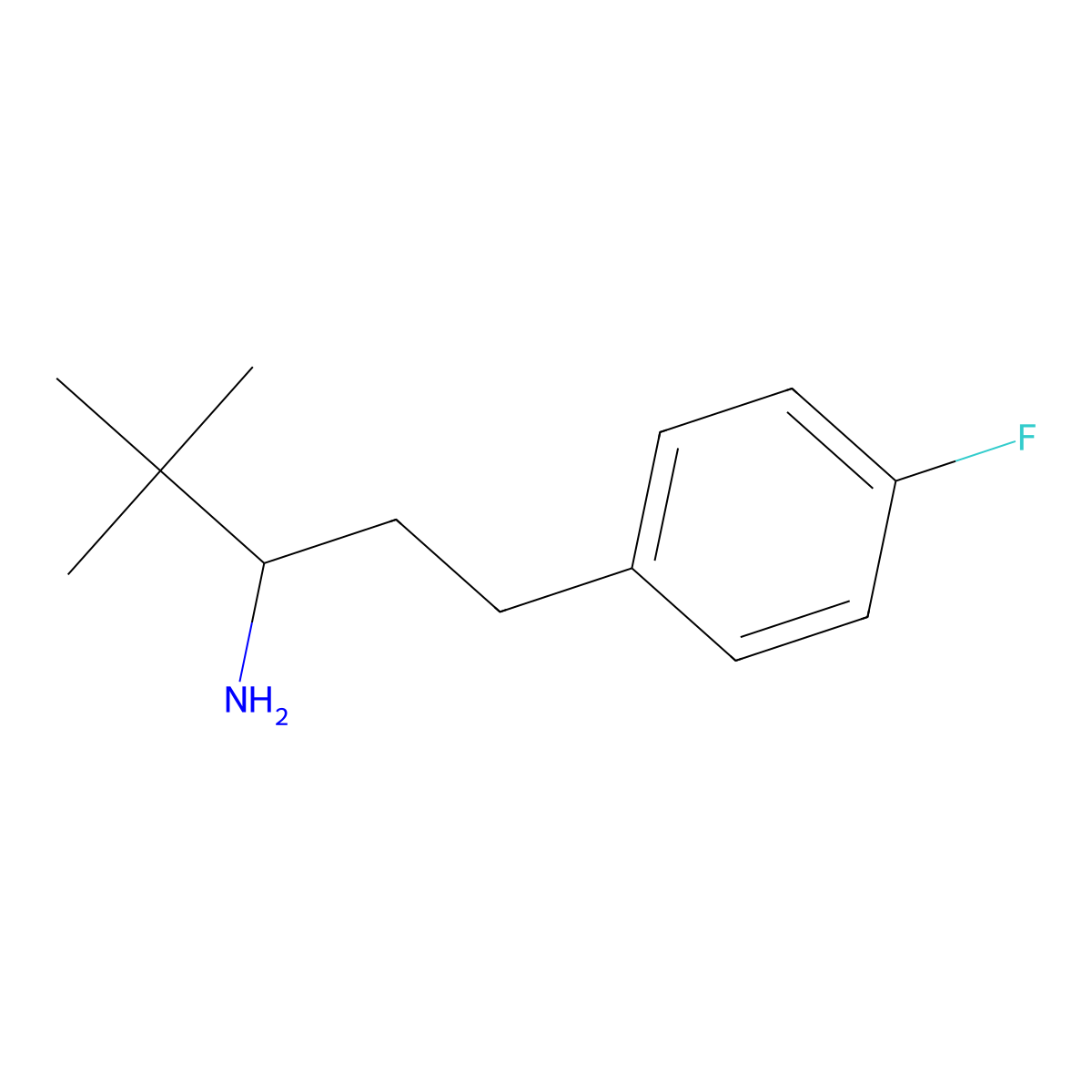 1-(4-Fluorophenyl)-4,4-dimethylpentan-3-amine molecular structure, CAS 1099598-51-2