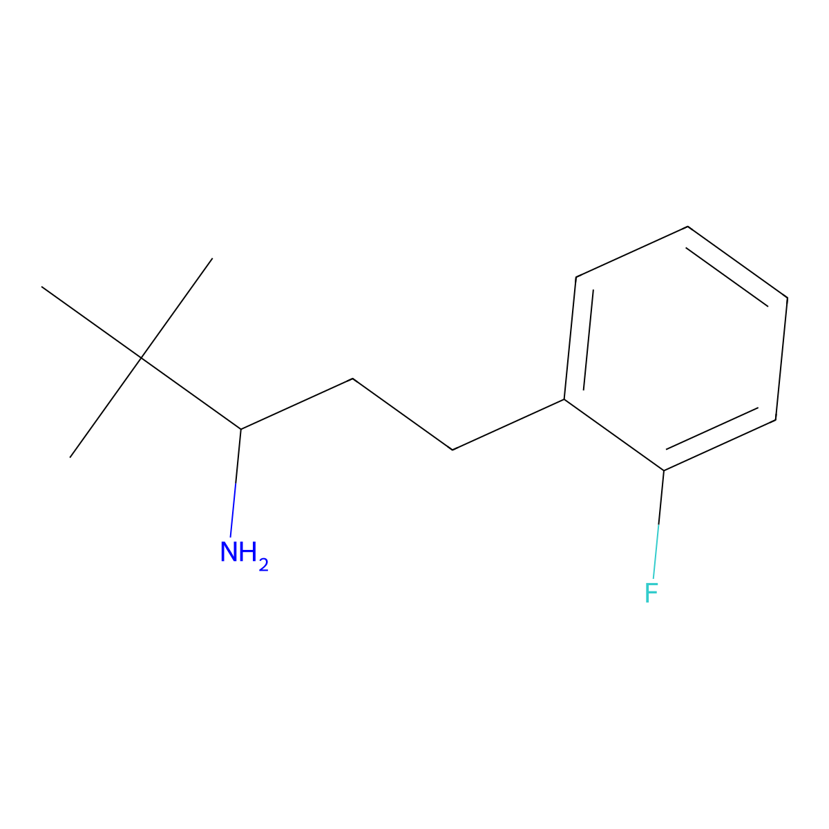 1-(2-Fluorophenyl)-4,4-dimethylpentan-3-amine molecular structure, CAS 1099598-62-5